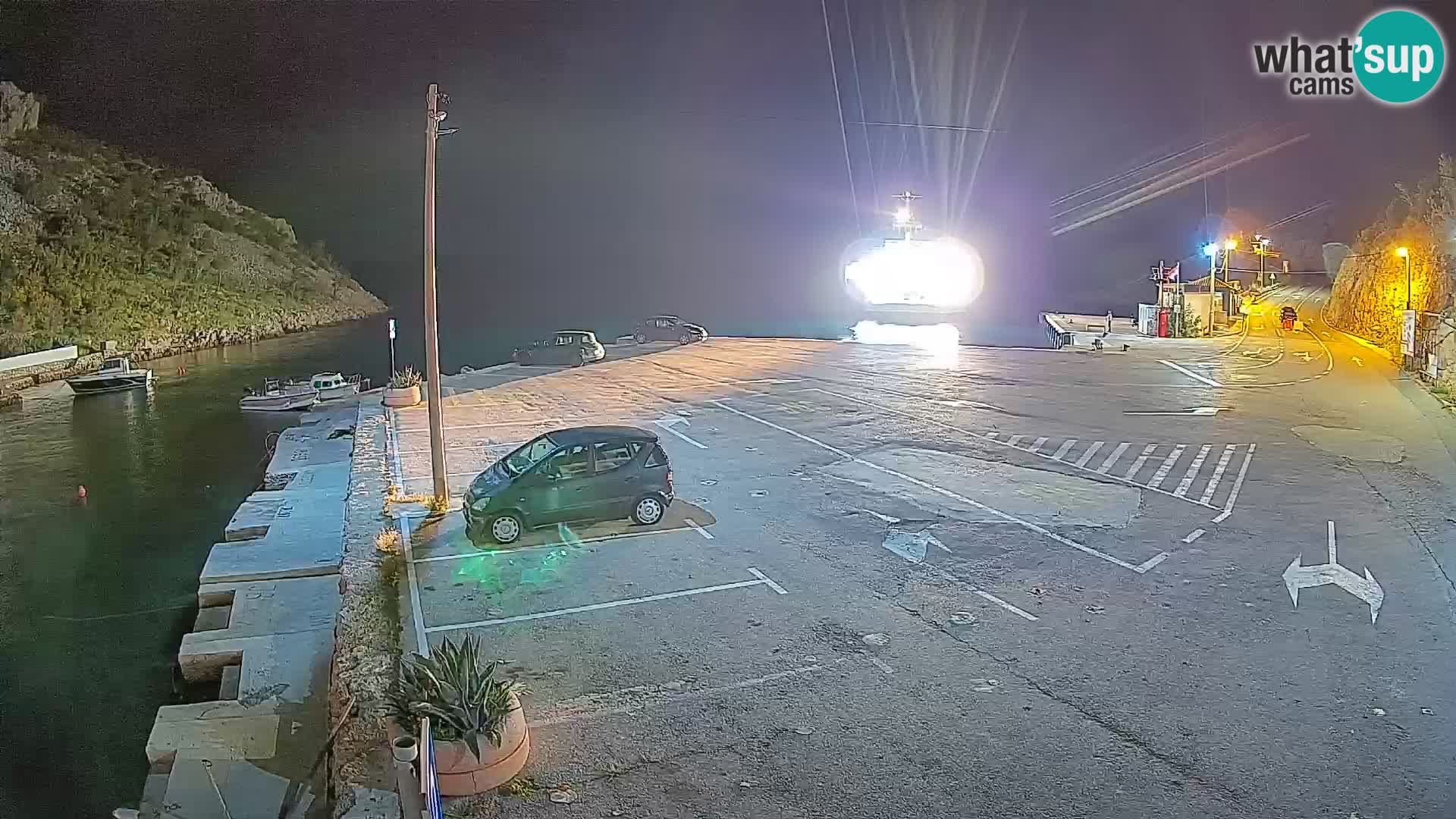 Webcam Fährhafen Prizna – zur Insel Pag