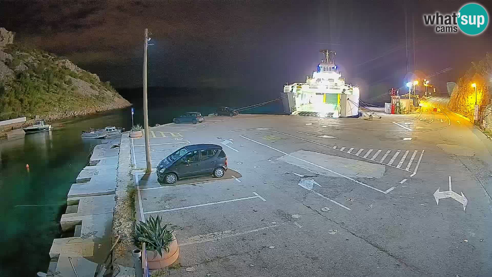 Webcam Fährhafen Prizna – zur Insel Pag
