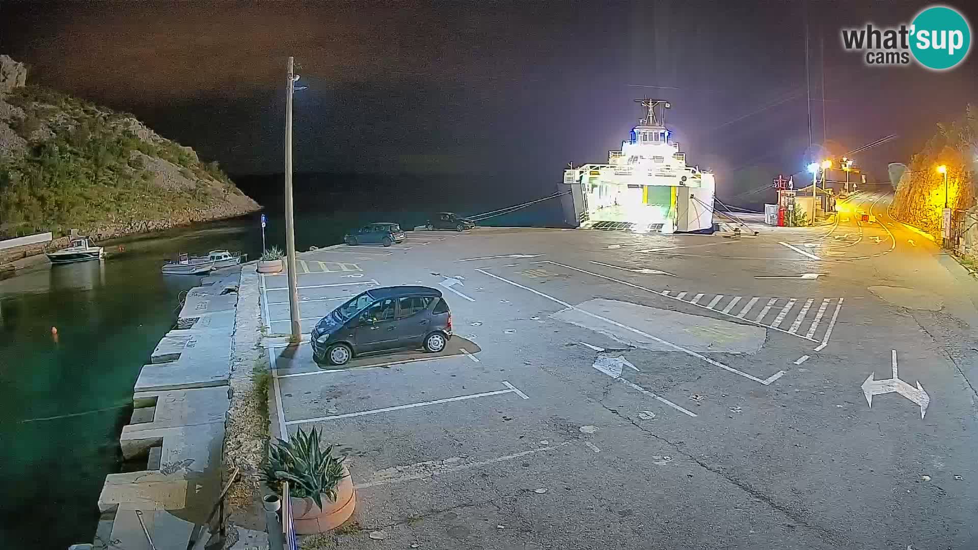 Webcam Fährhafen Prizna – zur Insel Pag