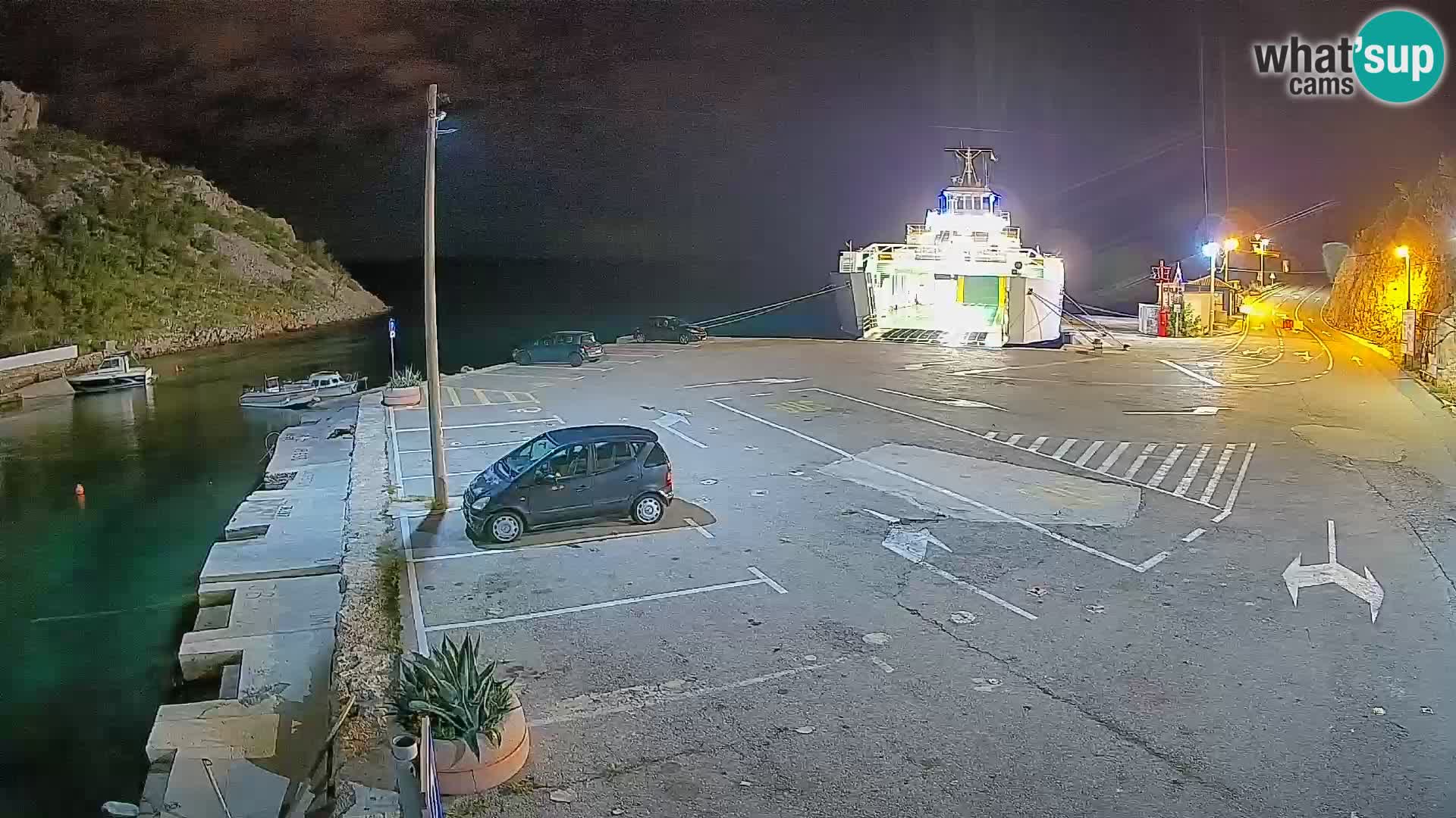 Webcam Fährhafen Prizna – zur Insel Pag