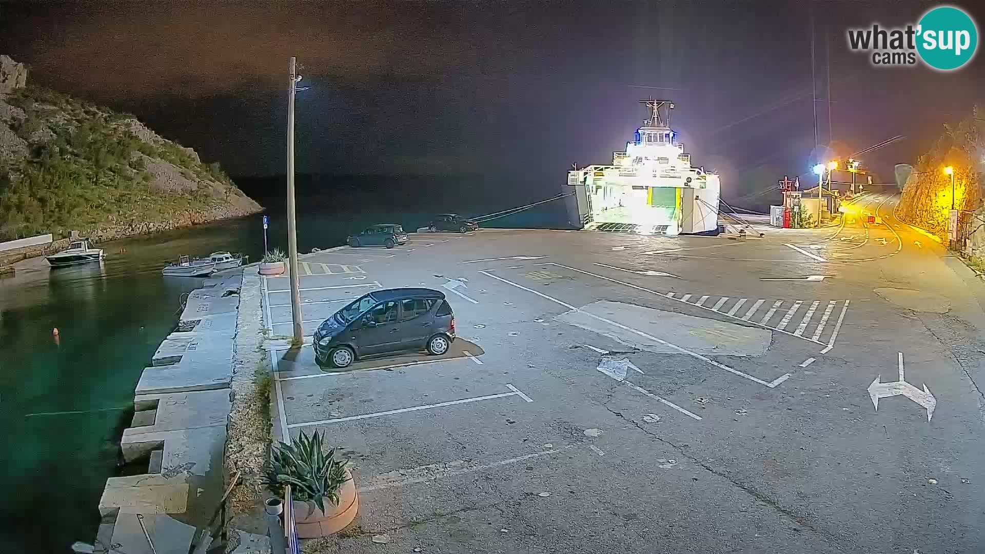 Webcam Fährhafen Prizna – zur Insel Pag