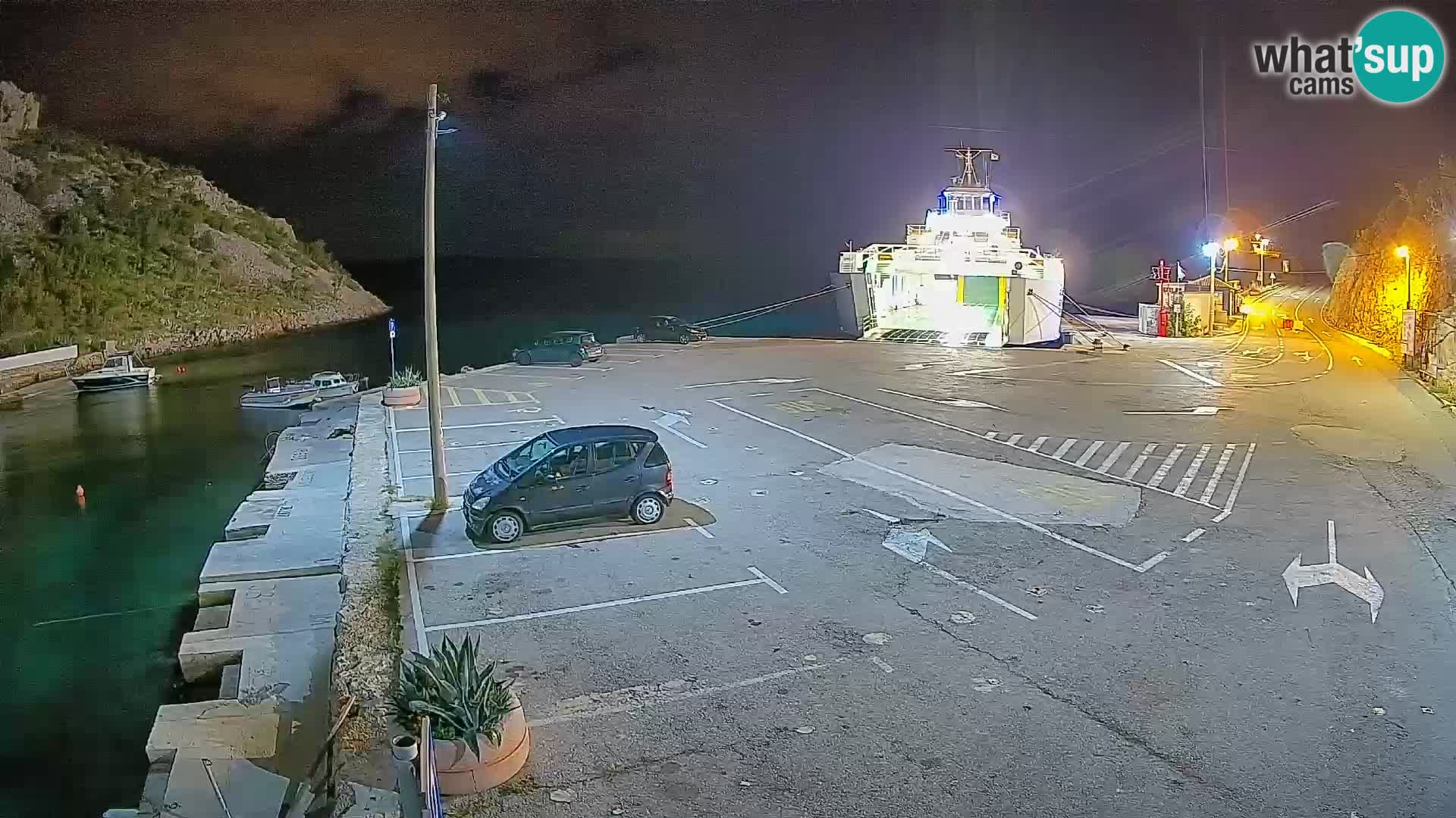 Webcam Fährhafen Prizna – zur Insel Pag