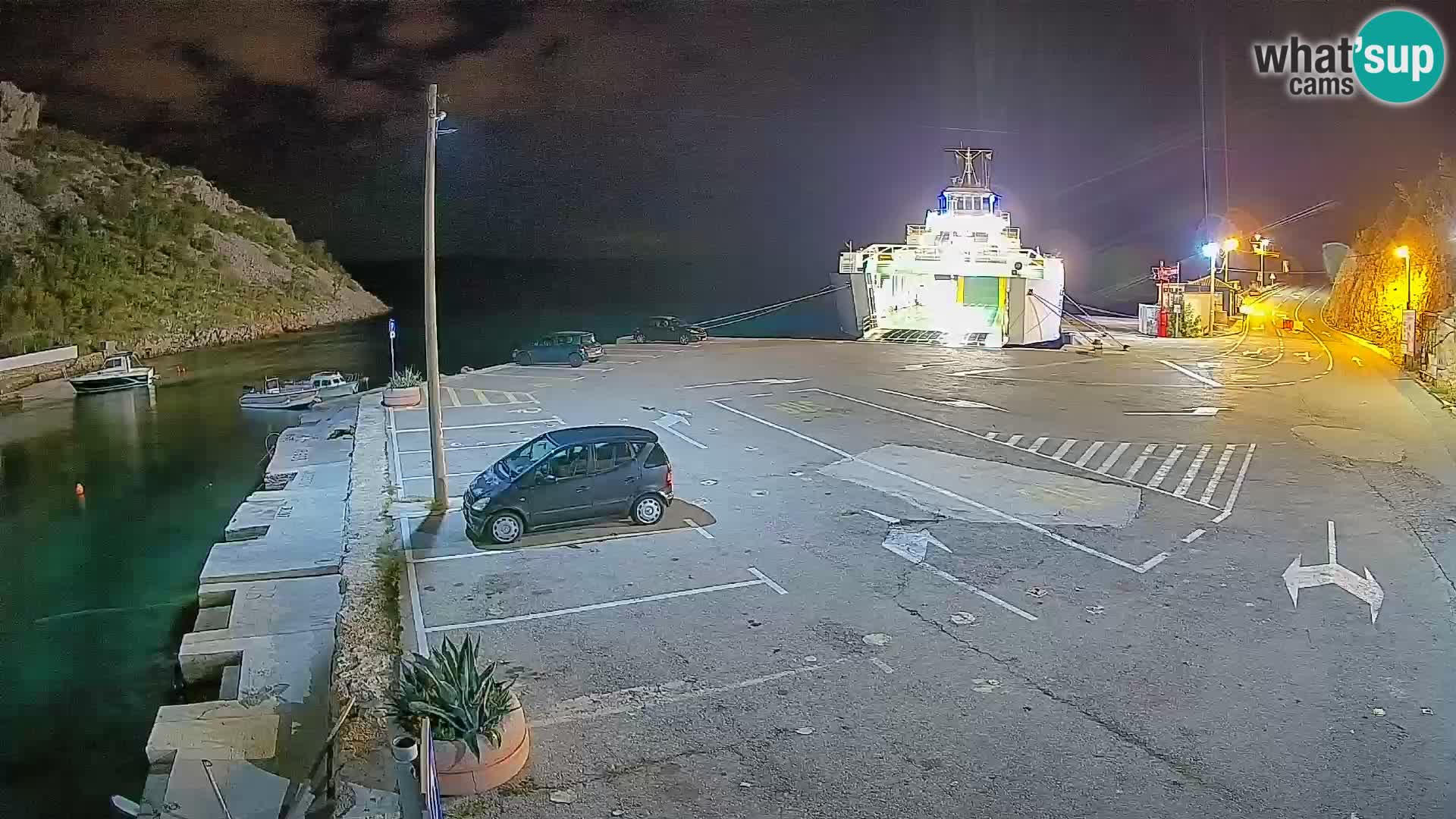 Webcam Fährhafen Prizna – zur Insel Pag