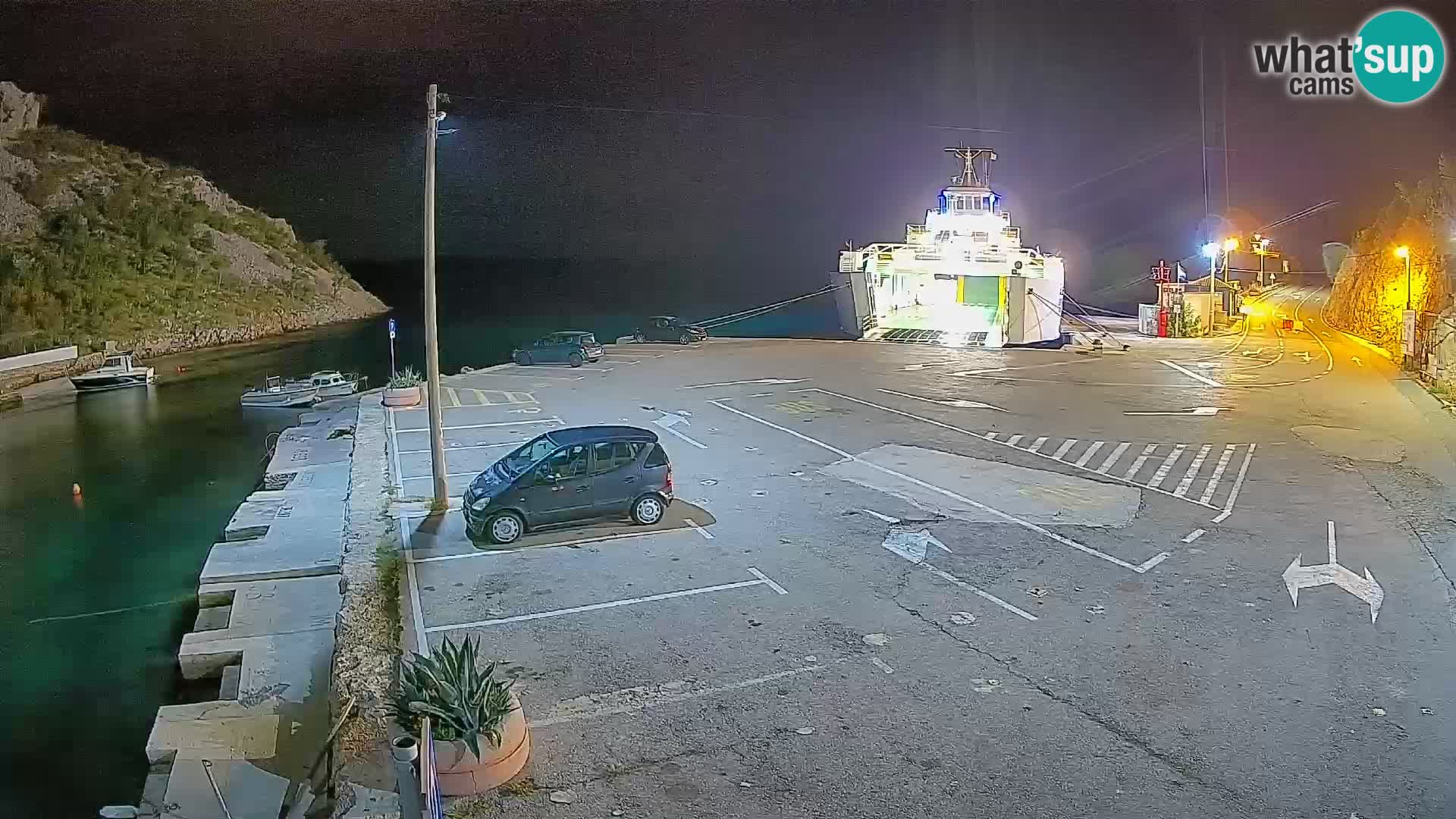 Webcam Fährhafen Prizna – zur Insel Pag