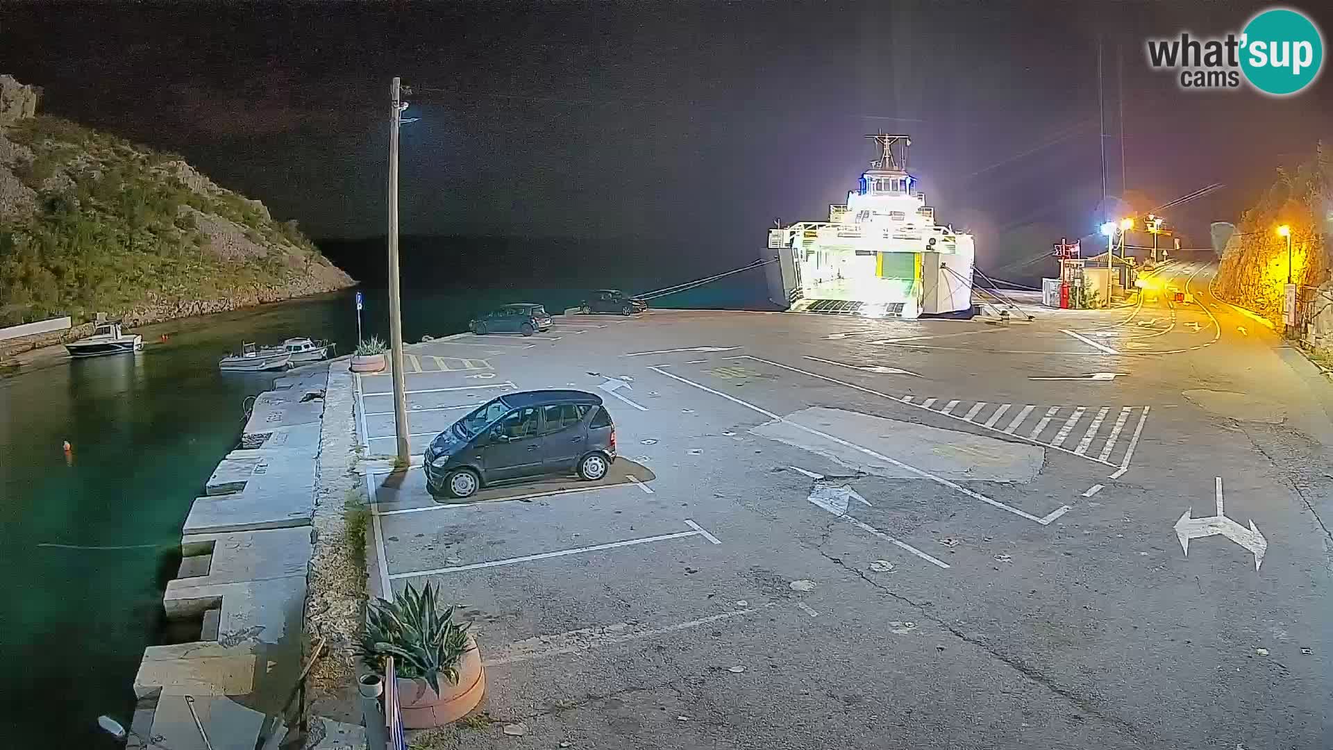 Webcam Prizna ferry port to Pag island