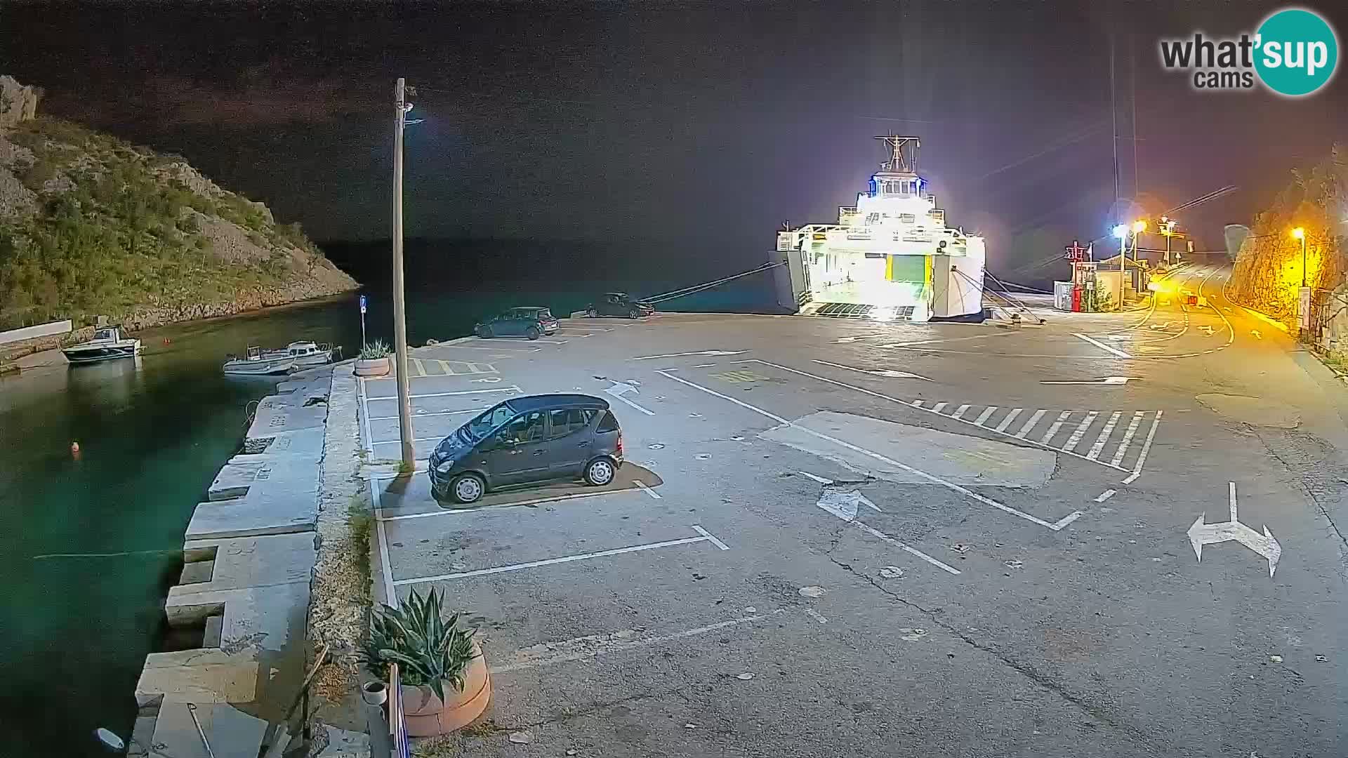 Webcam Fährhafen Prizna – zur Insel Pag