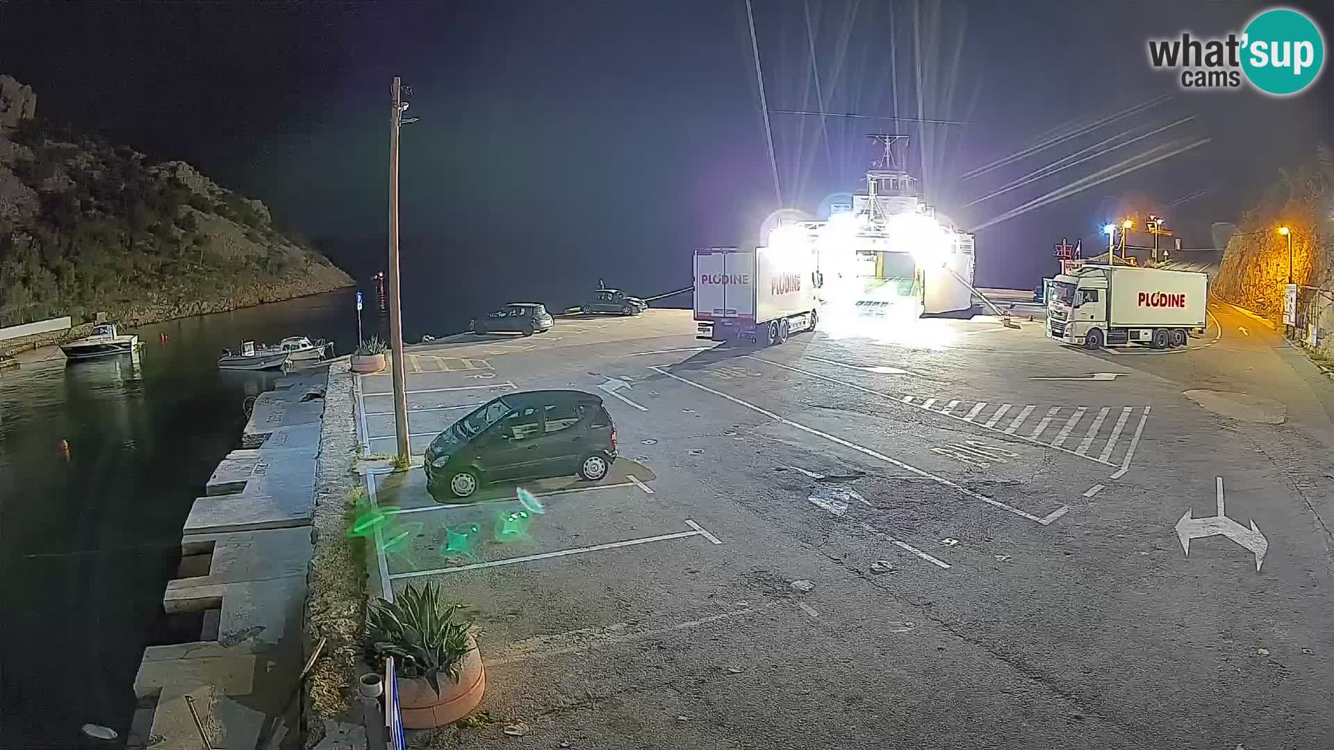Webcam Prizna ferry port to Pag island