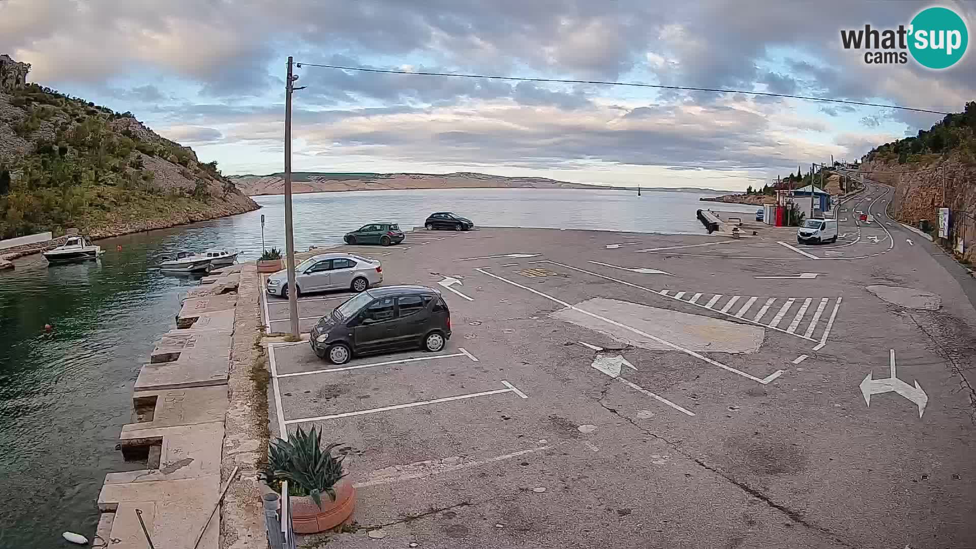 Webcam Fährhafen Prizna – zur Insel Pag