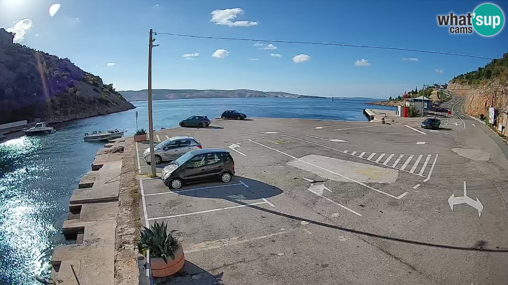 Webcam Prizna ferry port to Pag island
