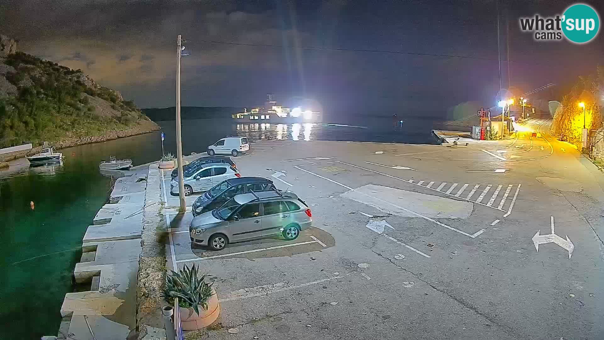 Webcam Fährhafen Prizna – zur Insel Pag