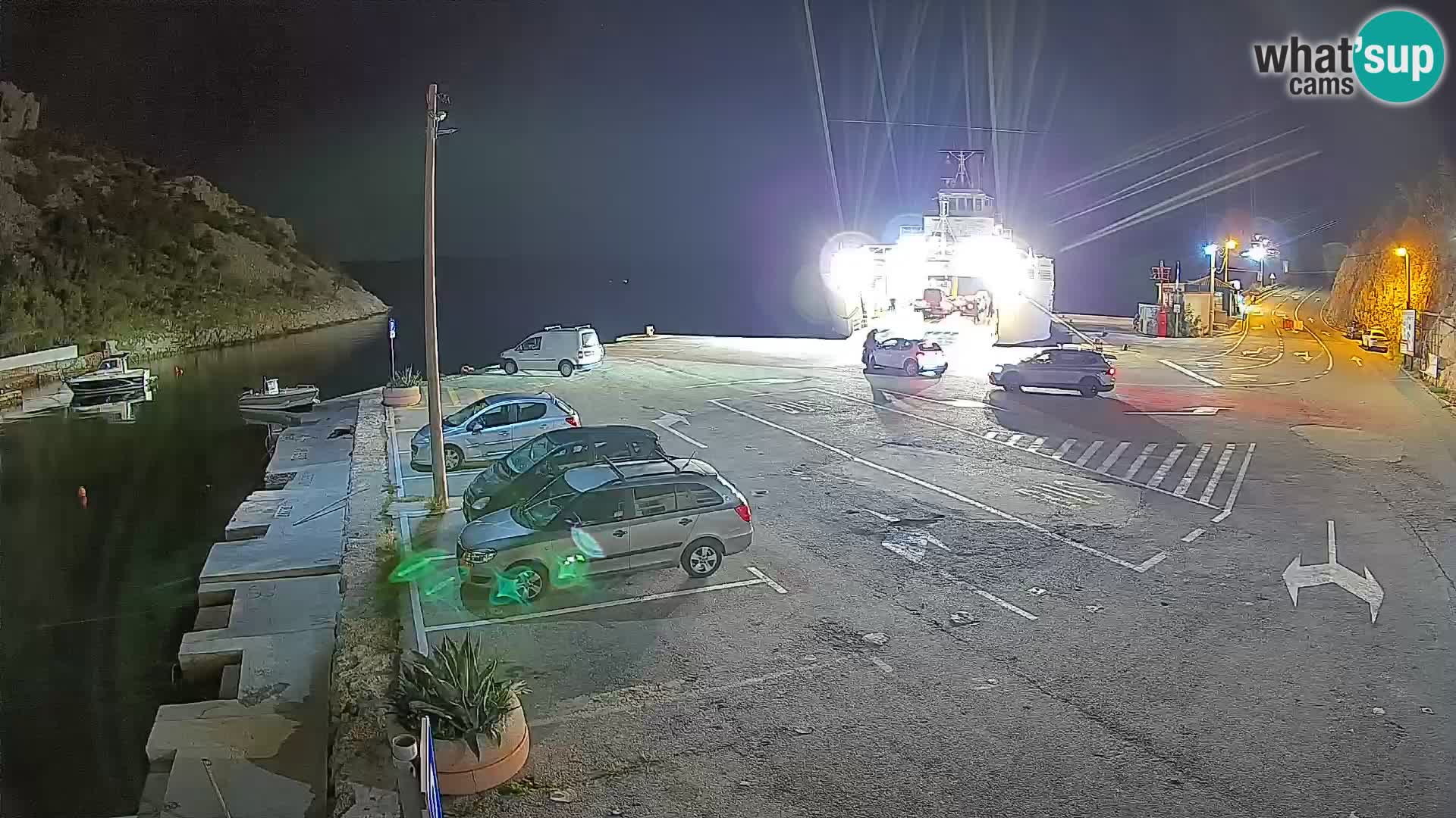 Webcam port de ferry de Prizna – vers l’île de Pag