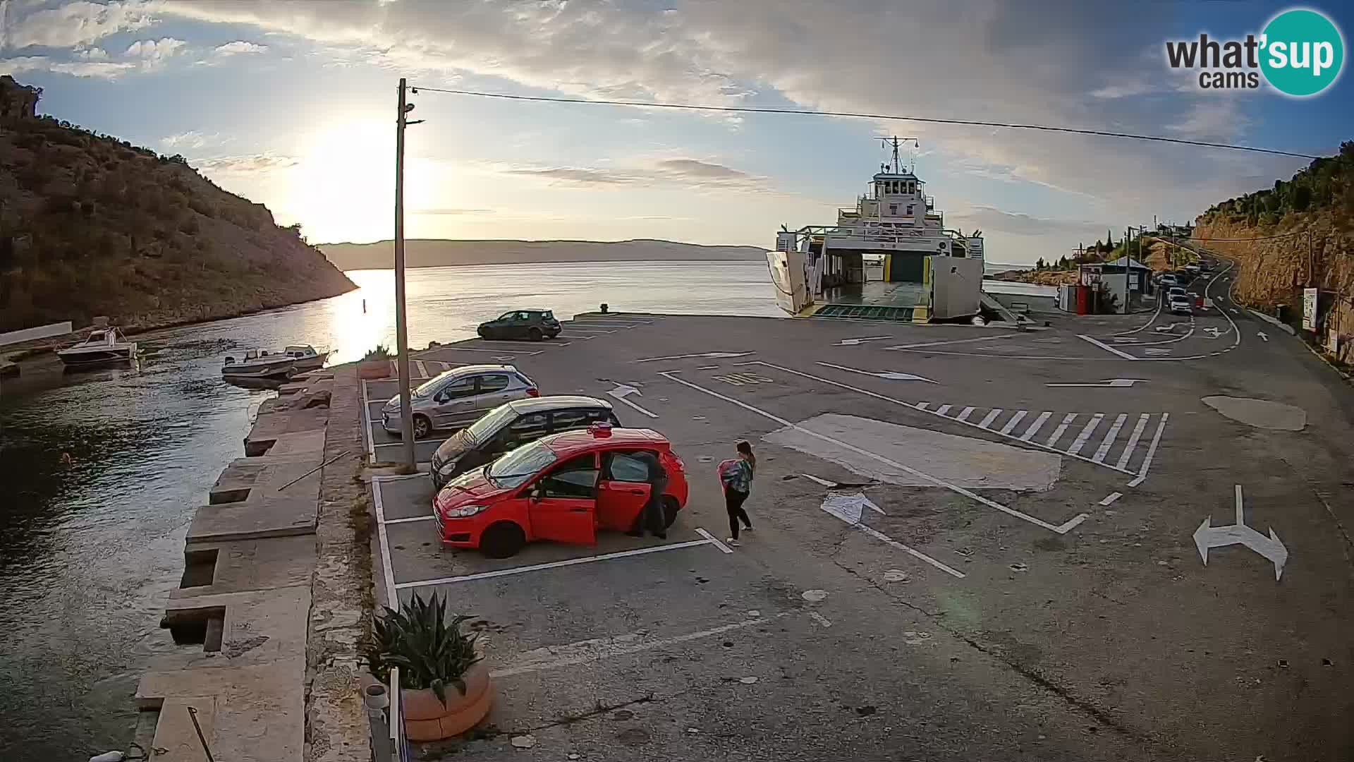 Webcam Fährhafen Prizna – zur Insel Pag