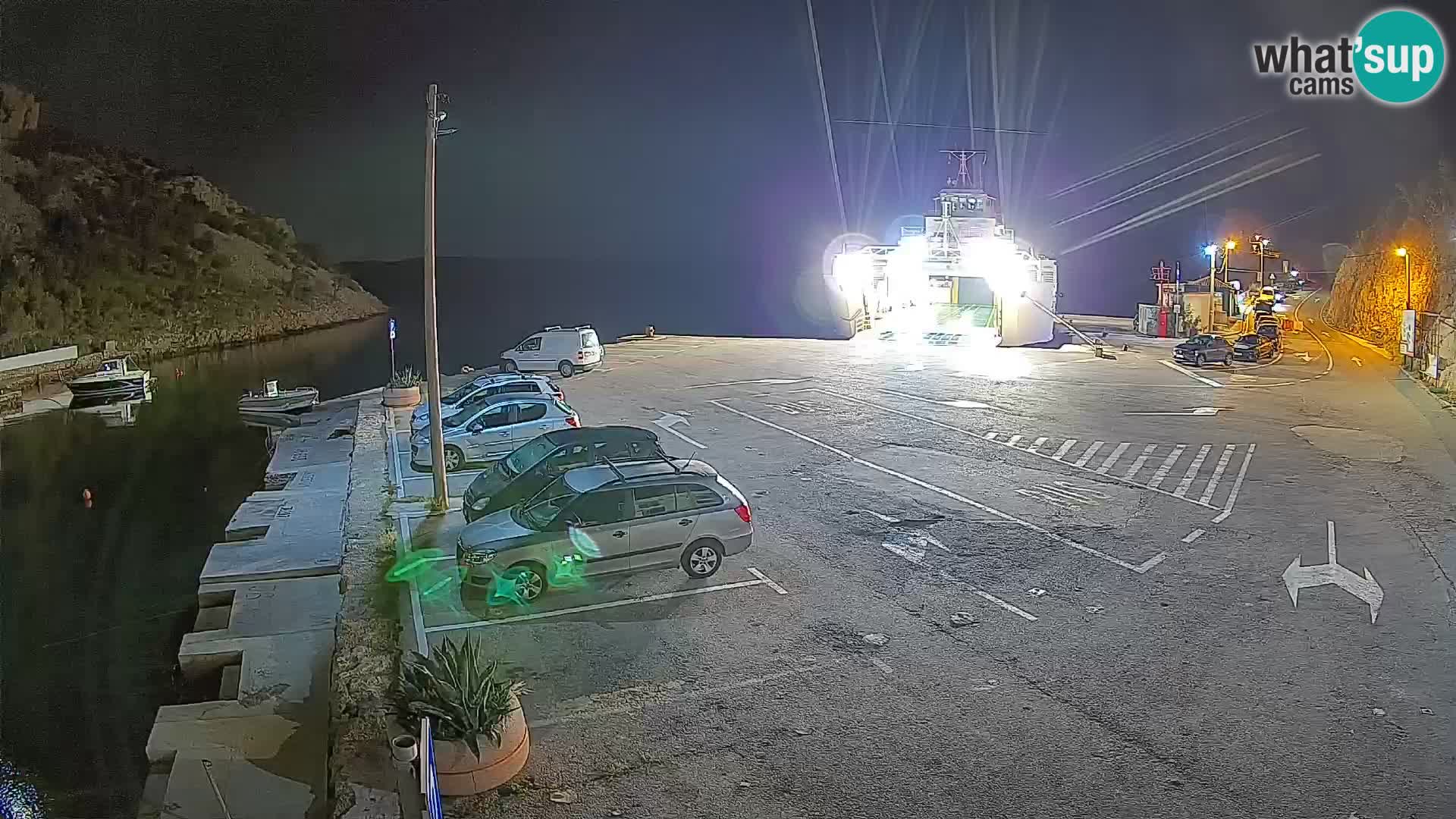 Webcam Prizna ferry port to Pag island