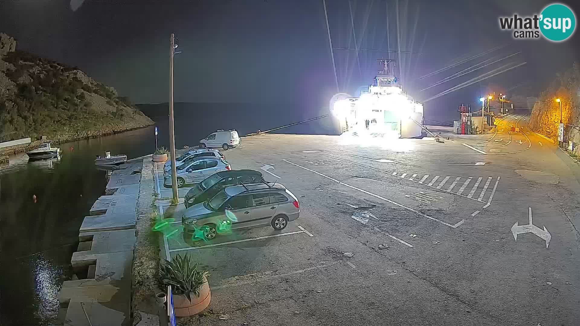 Webcam port de ferry de Prizna – vers l’île de Pag