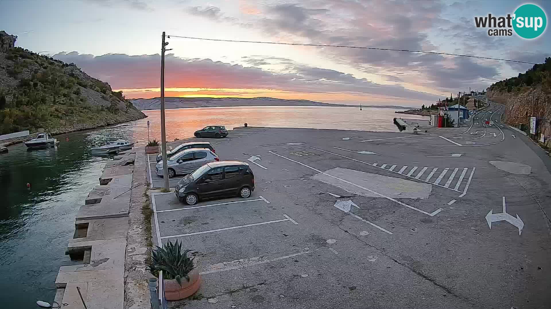 Webcam Fährhafen Prizna – zur Insel Pag