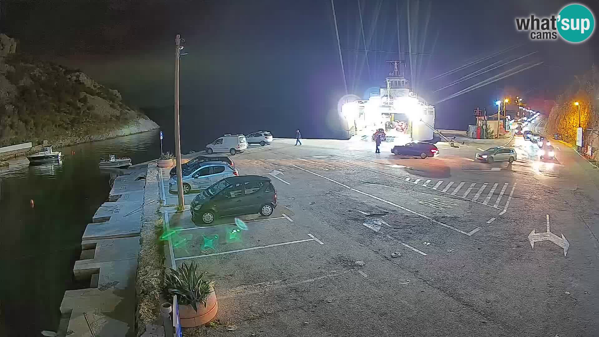 Webcam Prizna ferry port to Pag island