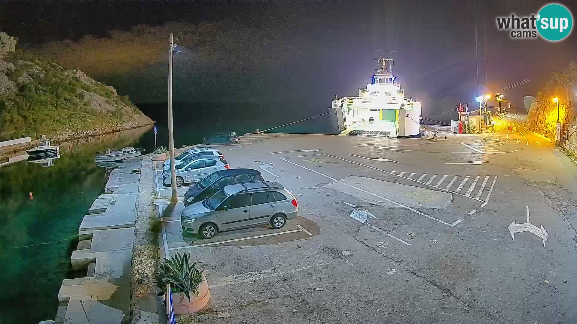 Webcam Prizna ferry port to Pag island
