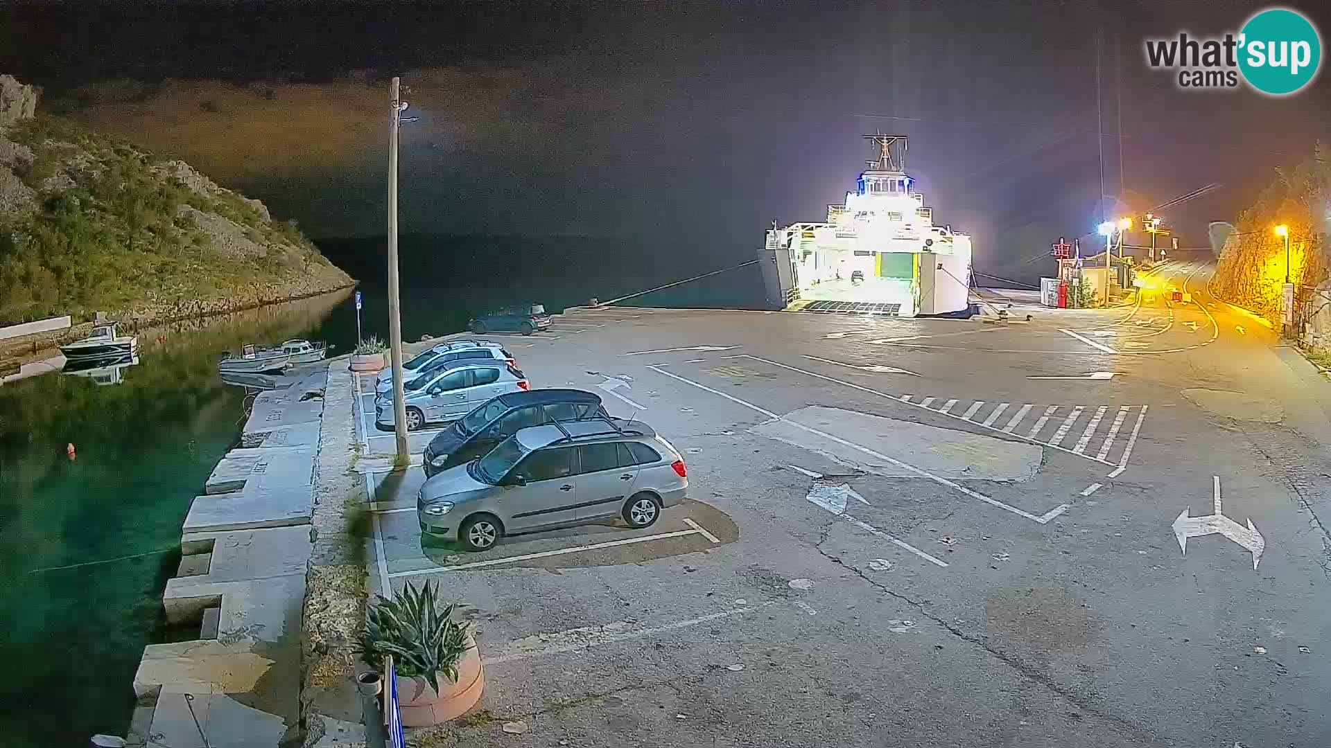 Webcam Fährhafen Prizna – zur Insel Pag