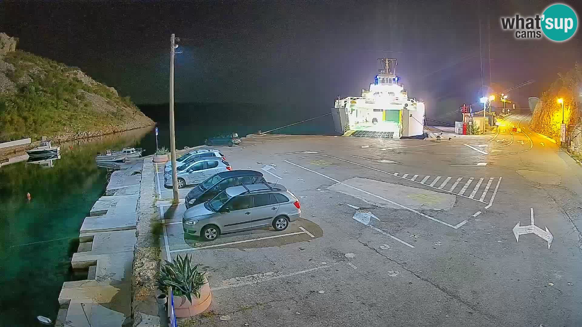 Webcam Fährhafen Prizna – zur Insel Pag