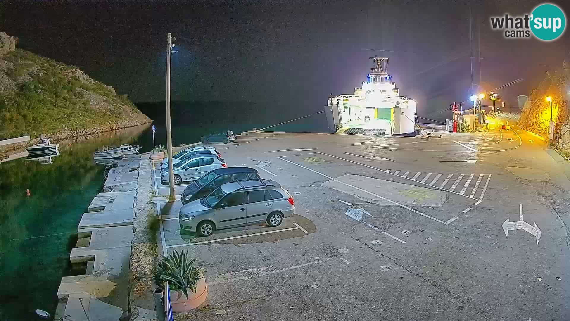 Webcam Fährhafen Prizna – zur Insel Pag