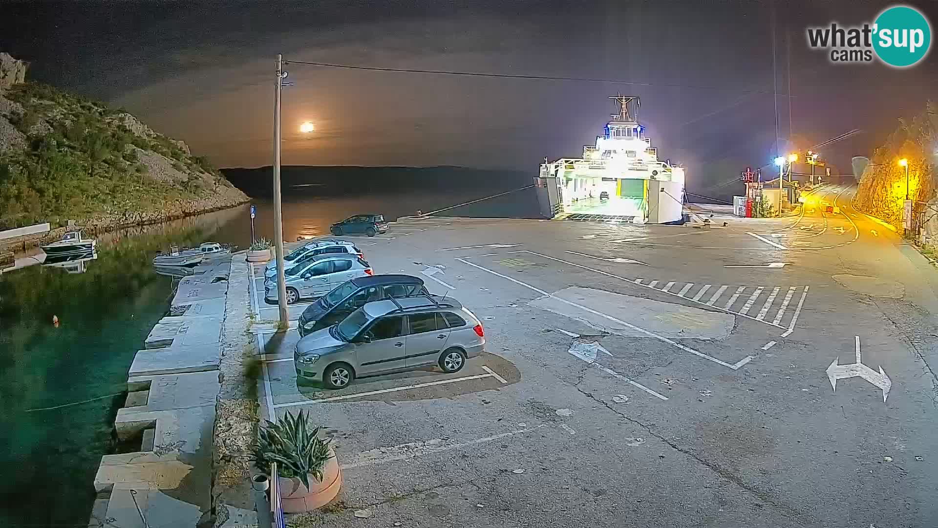 Webcam Fährhafen Prizna – zur Insel Pag