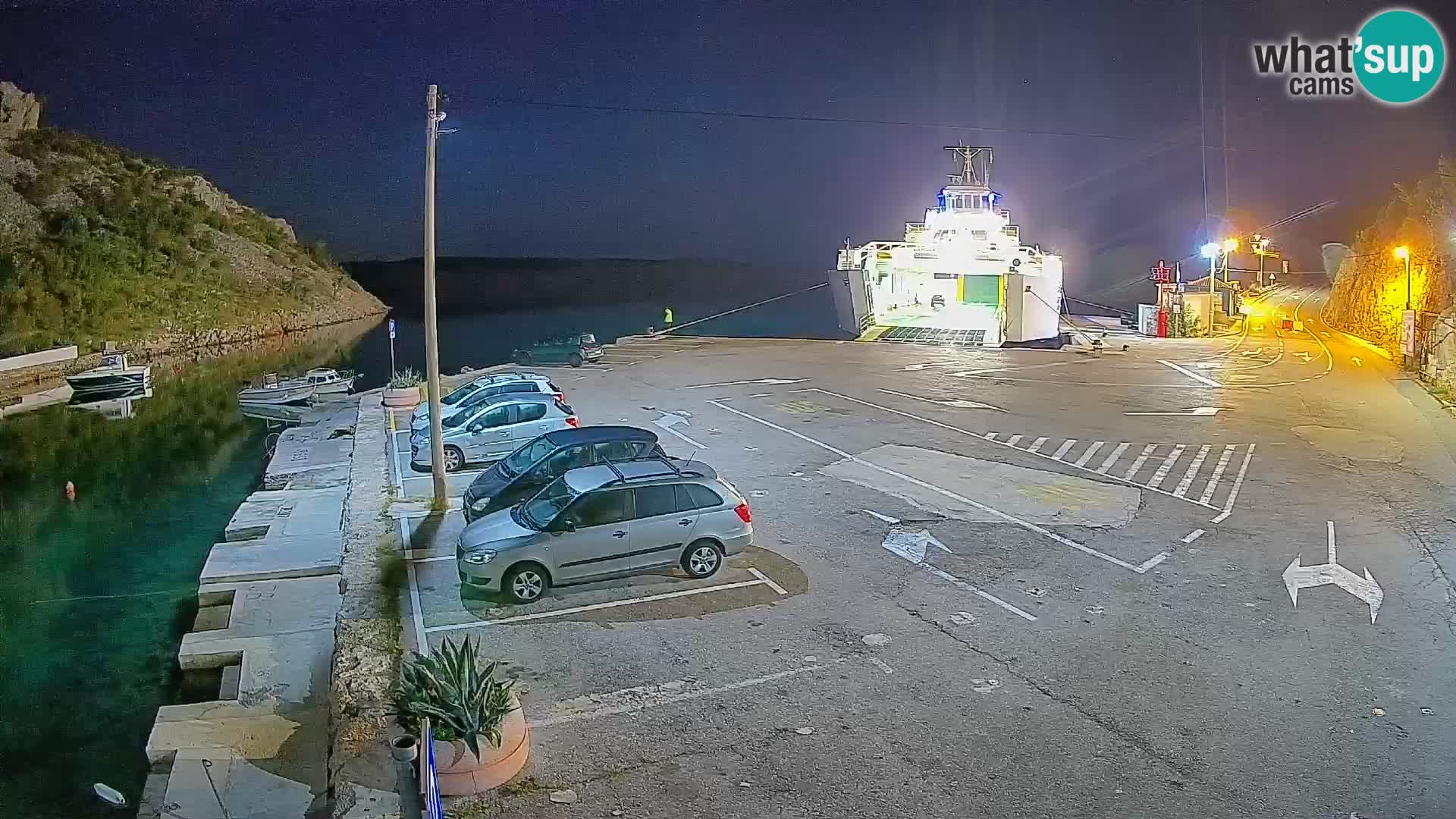 Webcam Fährhafen Prizna – zur Insel Pag