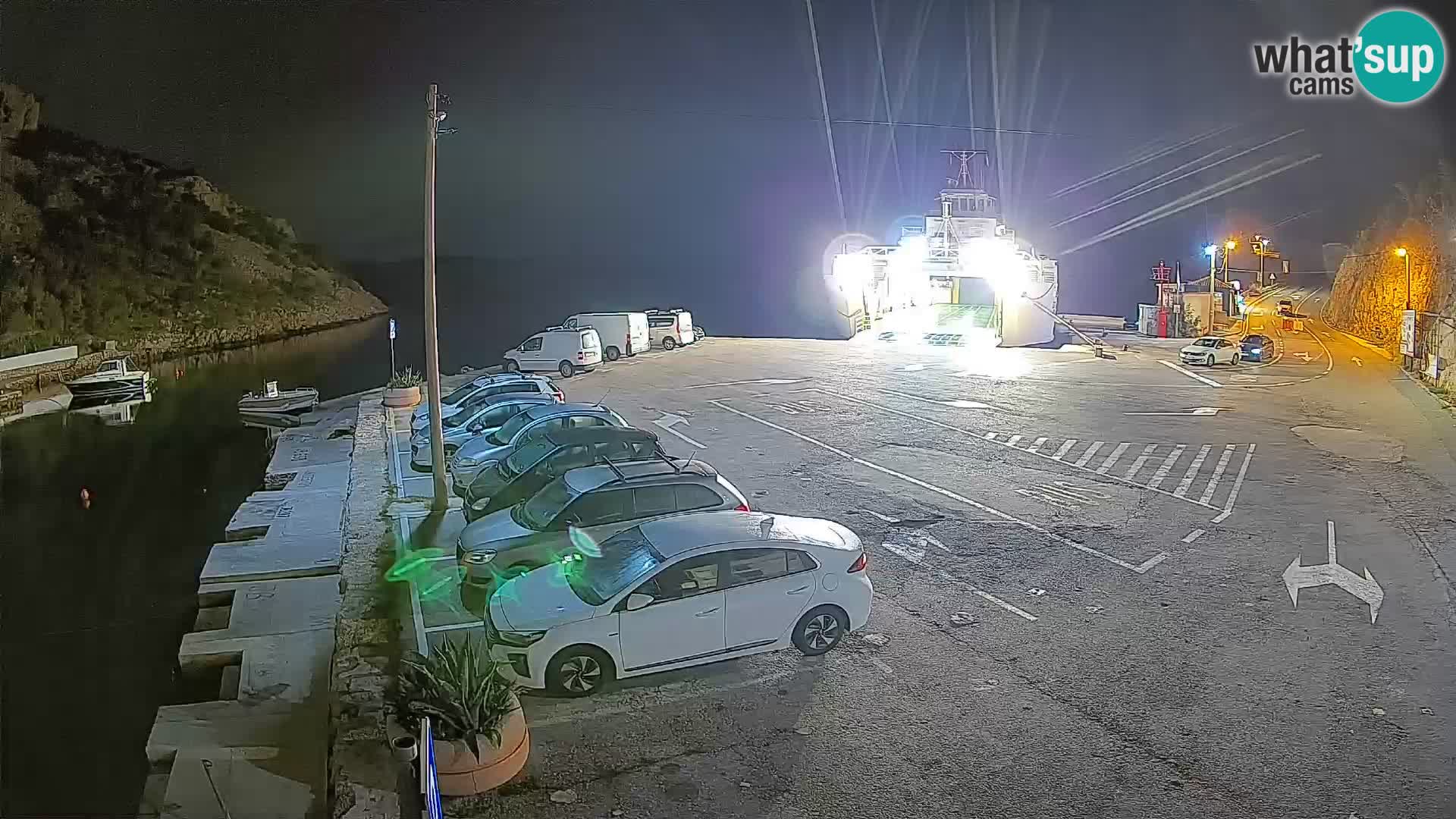 Webcam port de ferry de Prizna – vers l’île de Pag