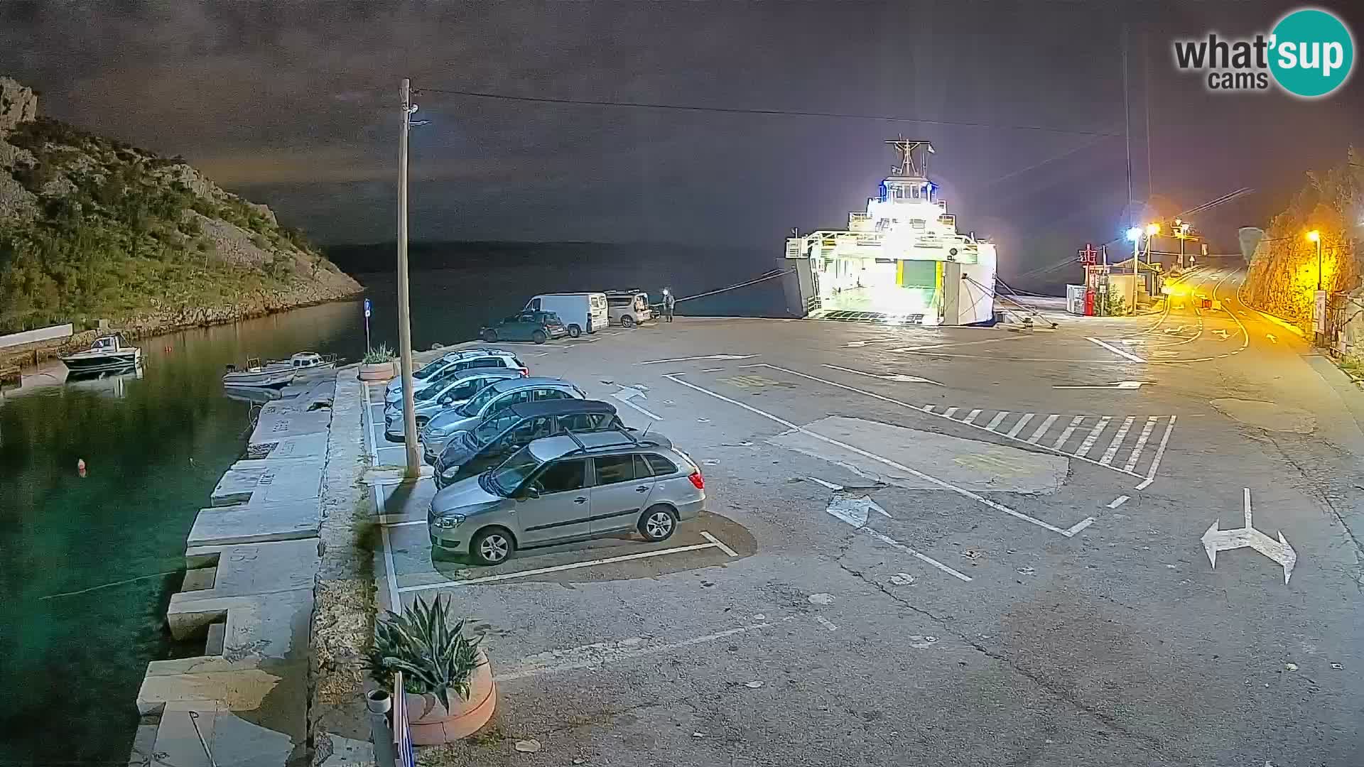 Webcam Fährhafen Prizna – zur Insel Pag