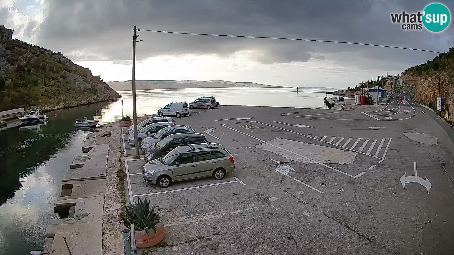 Webcam Fährhafen Prizna – zur Insel Pag