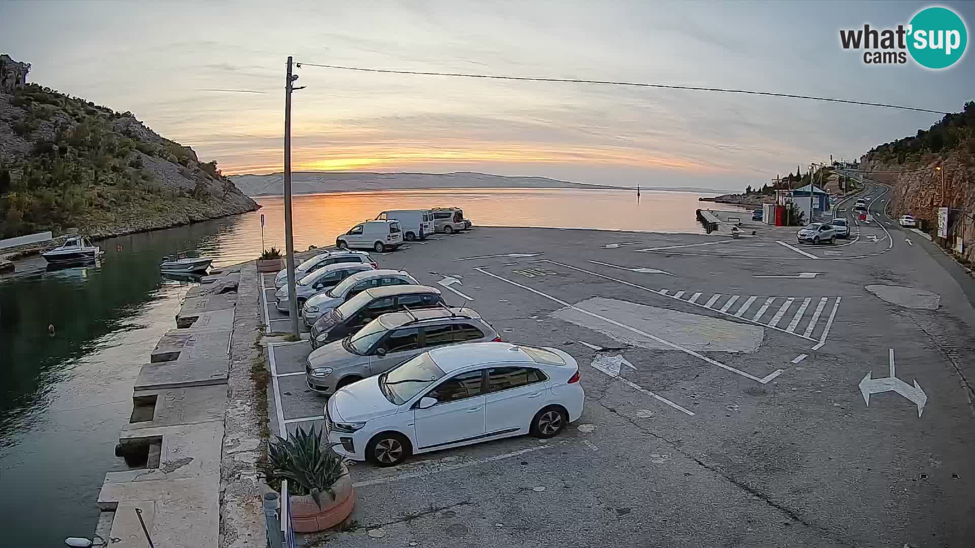 Webcam Fährhafen Prizna – zur Insel Pag