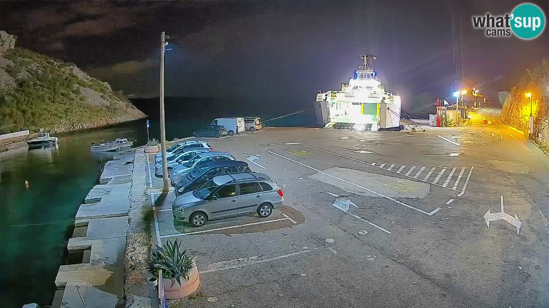 Webcam Prizna ferry port to Pag island