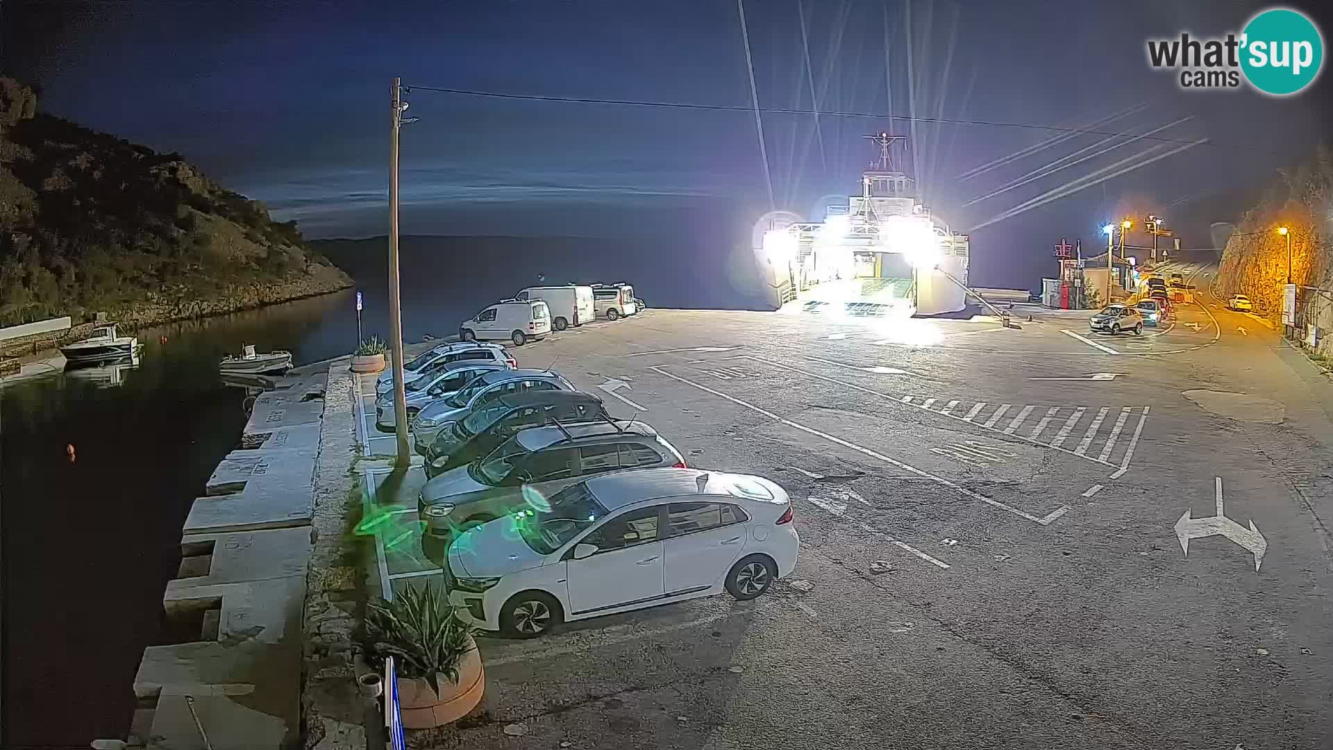 Webcam Prizna ferry port to Pag island