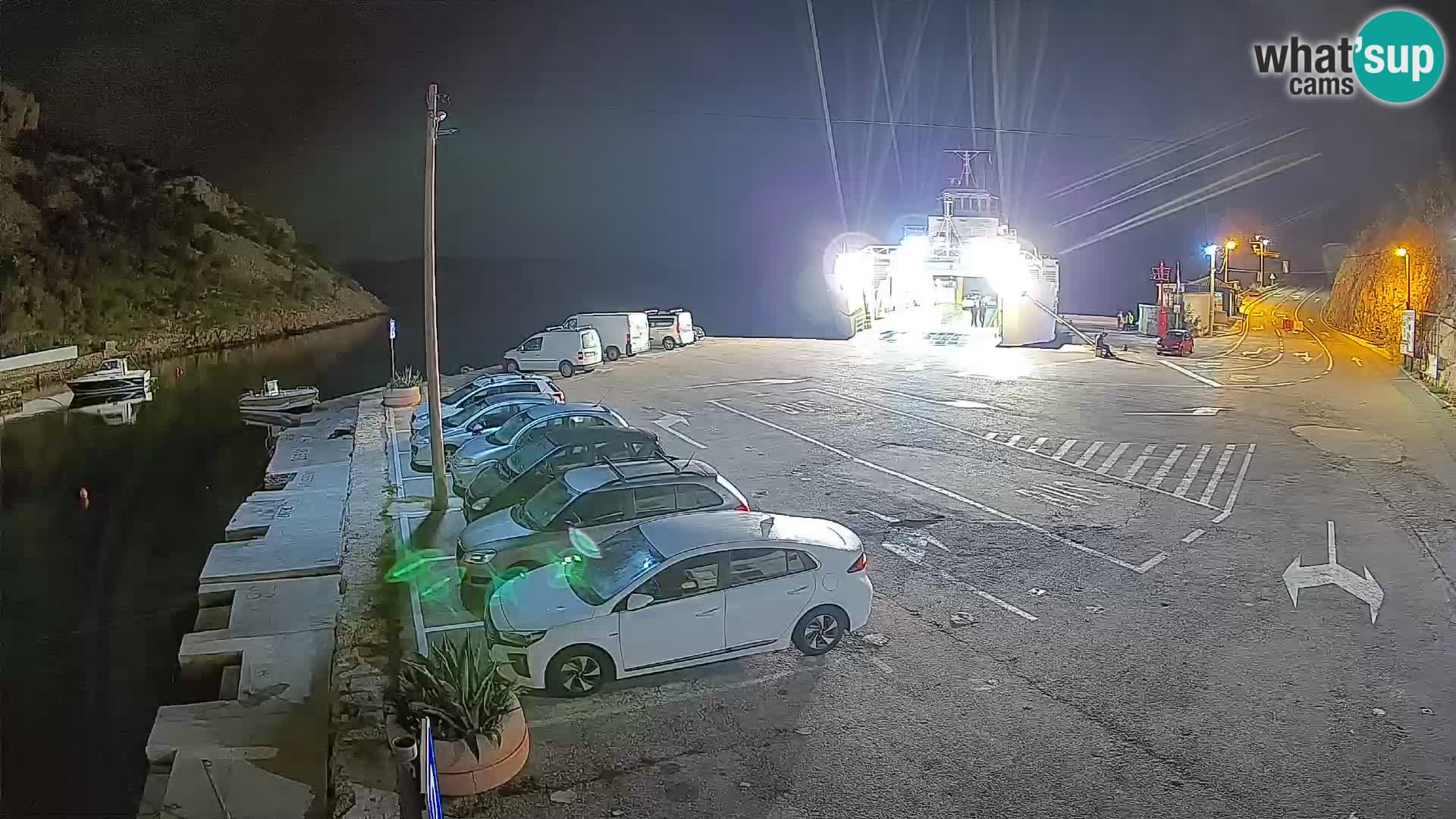 Webcam Prizna ferry port to Pag island