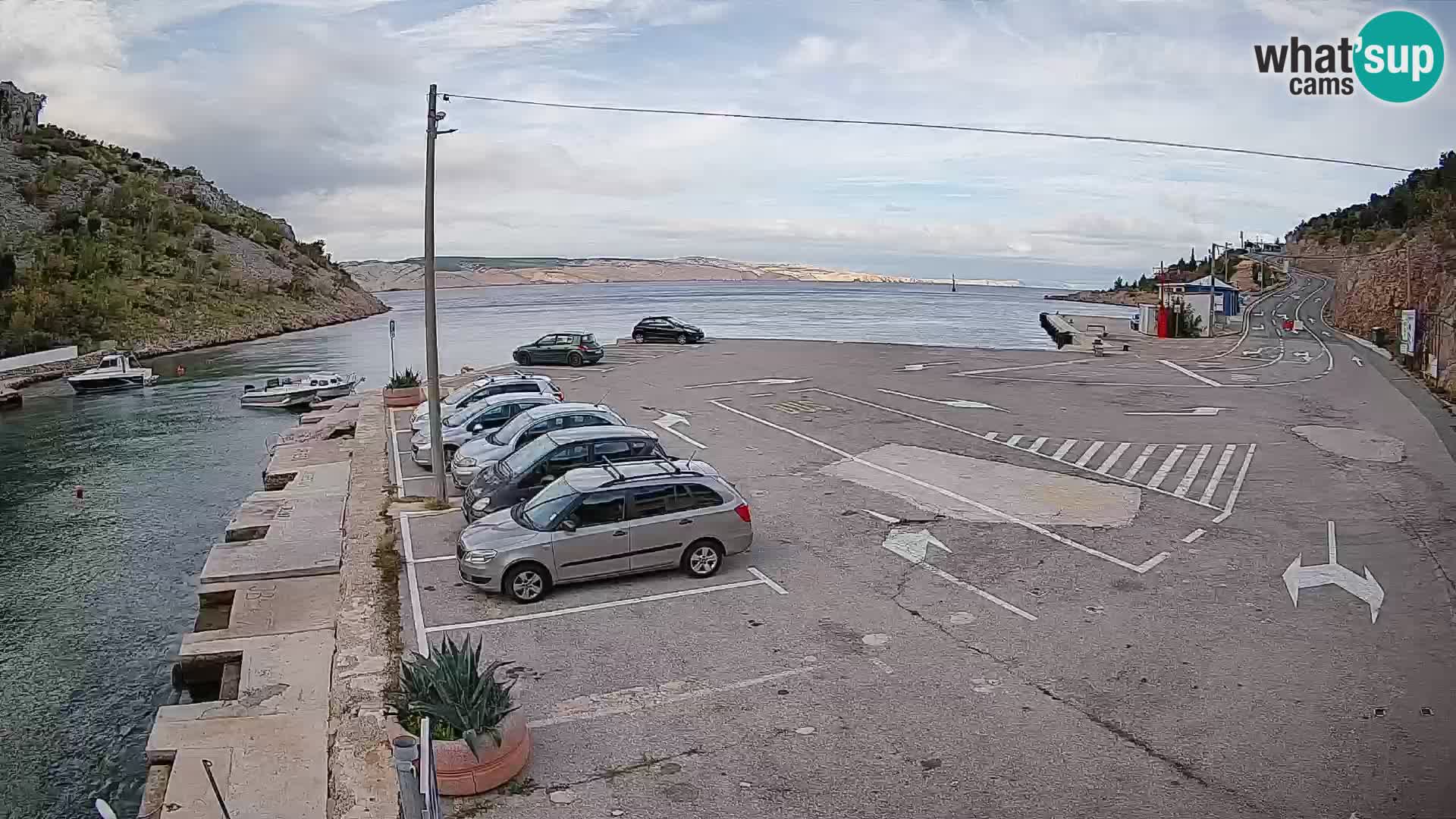 Webcam Fährhafen Prizna – zur Insel Pag