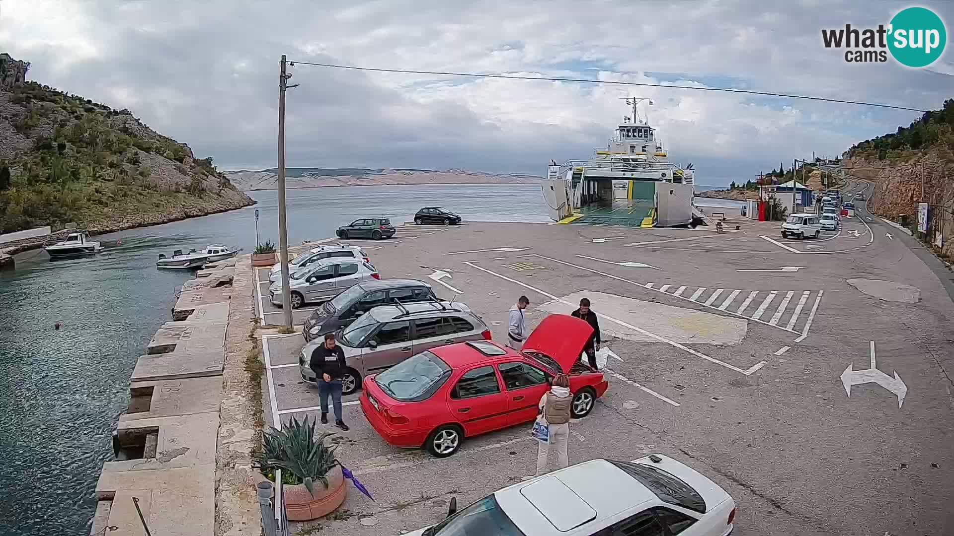 Webcam Fährhafen Prizna – zur Insel Pag