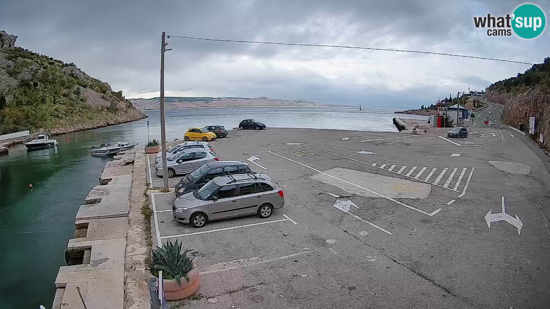 Webcam Fährhafen Prizna – zur Insel Pag