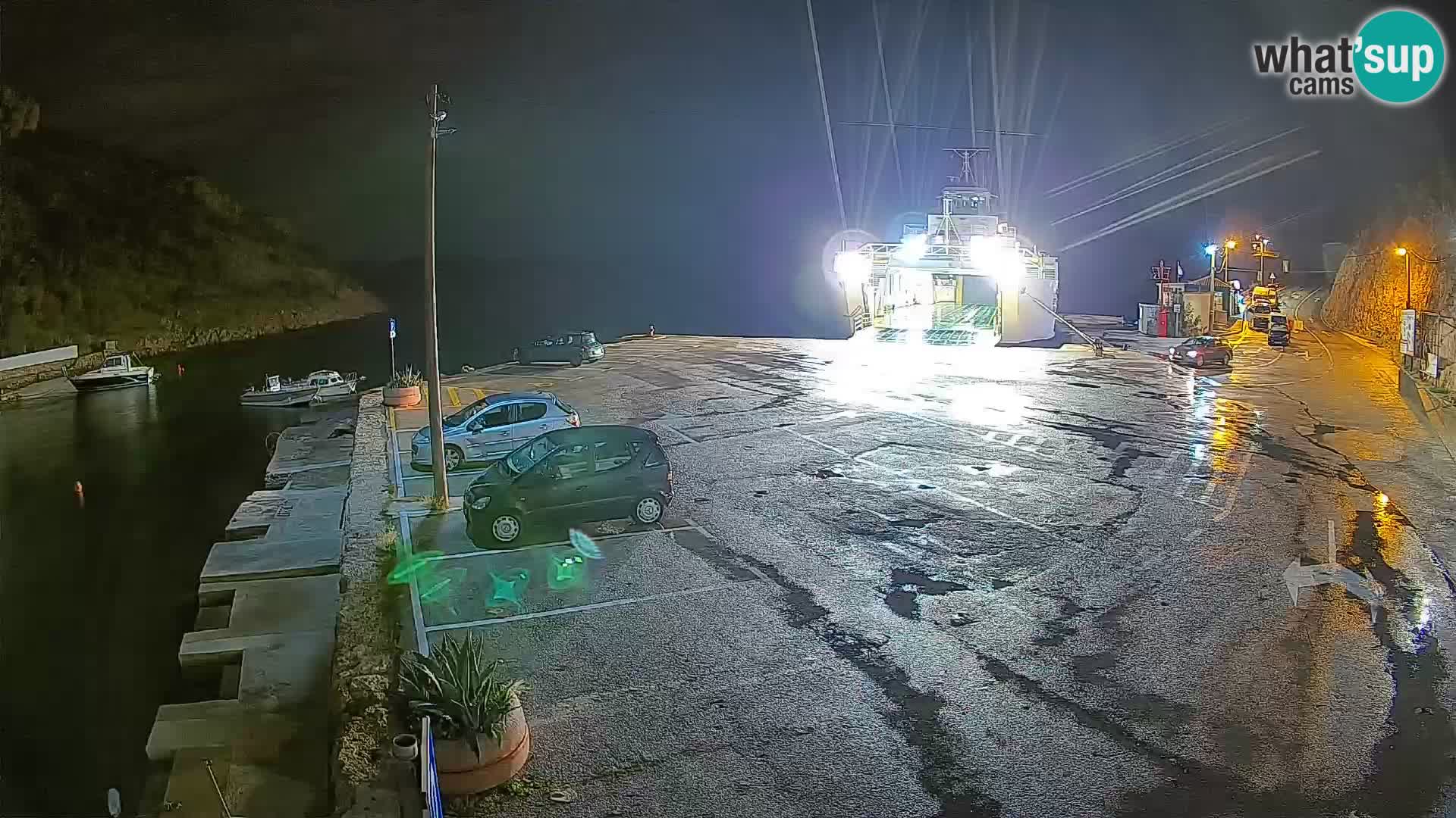 Webcam Fährhafen Prizna – zur Insel Pag