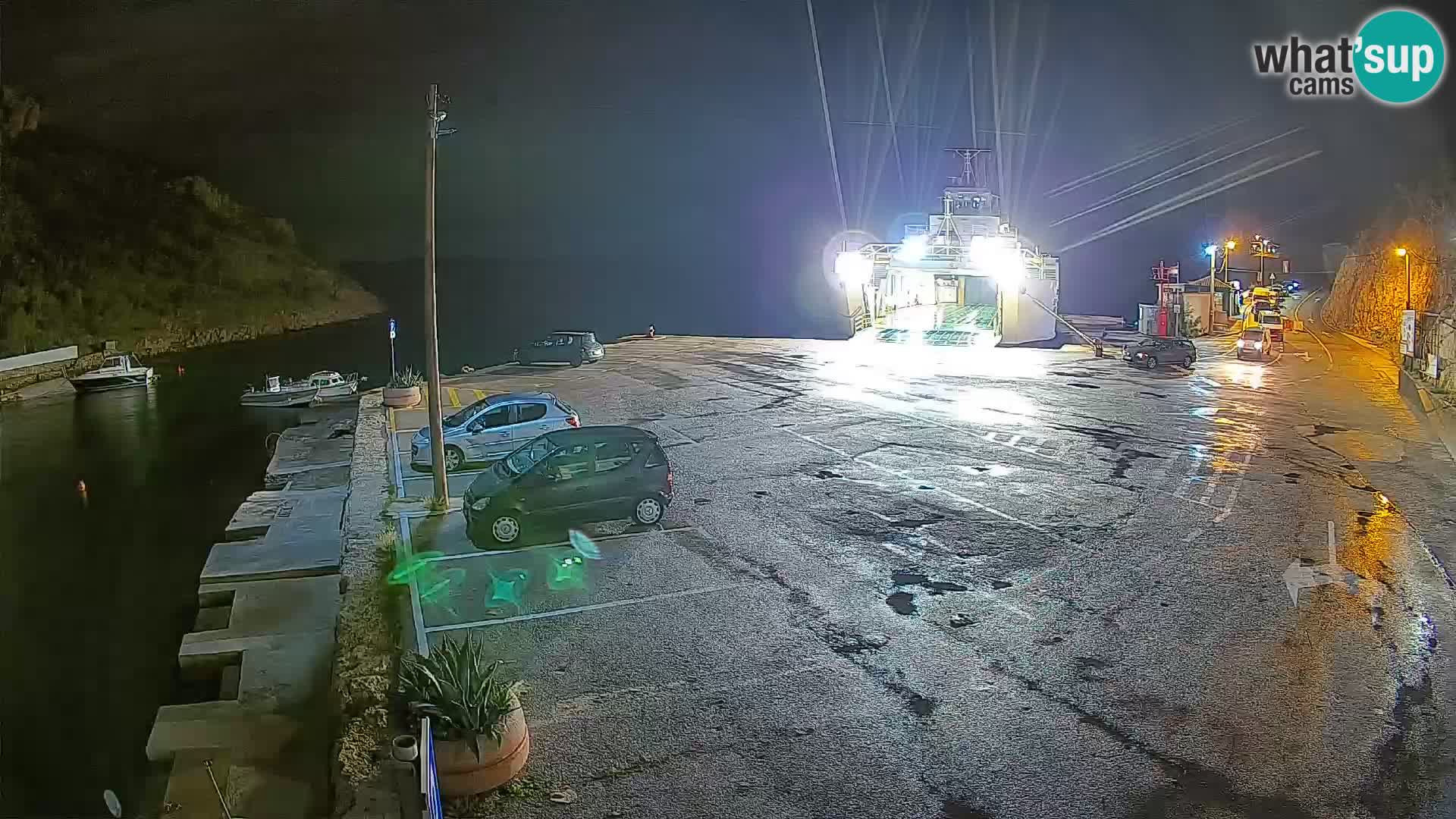 Webcam Fährhafen Prizna – zur Insel Pag