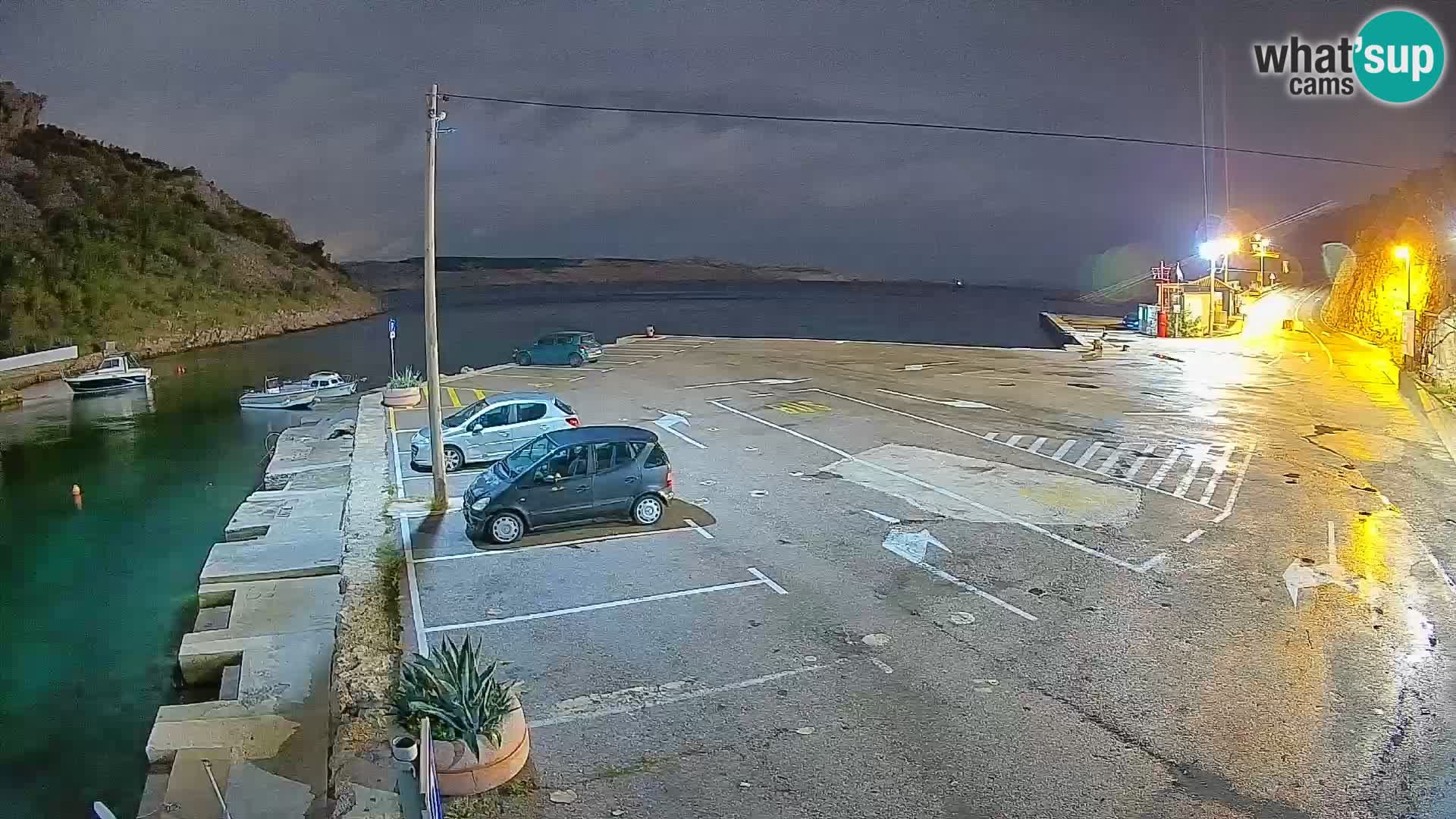 Webcam Prizna ferry port to Pag island
