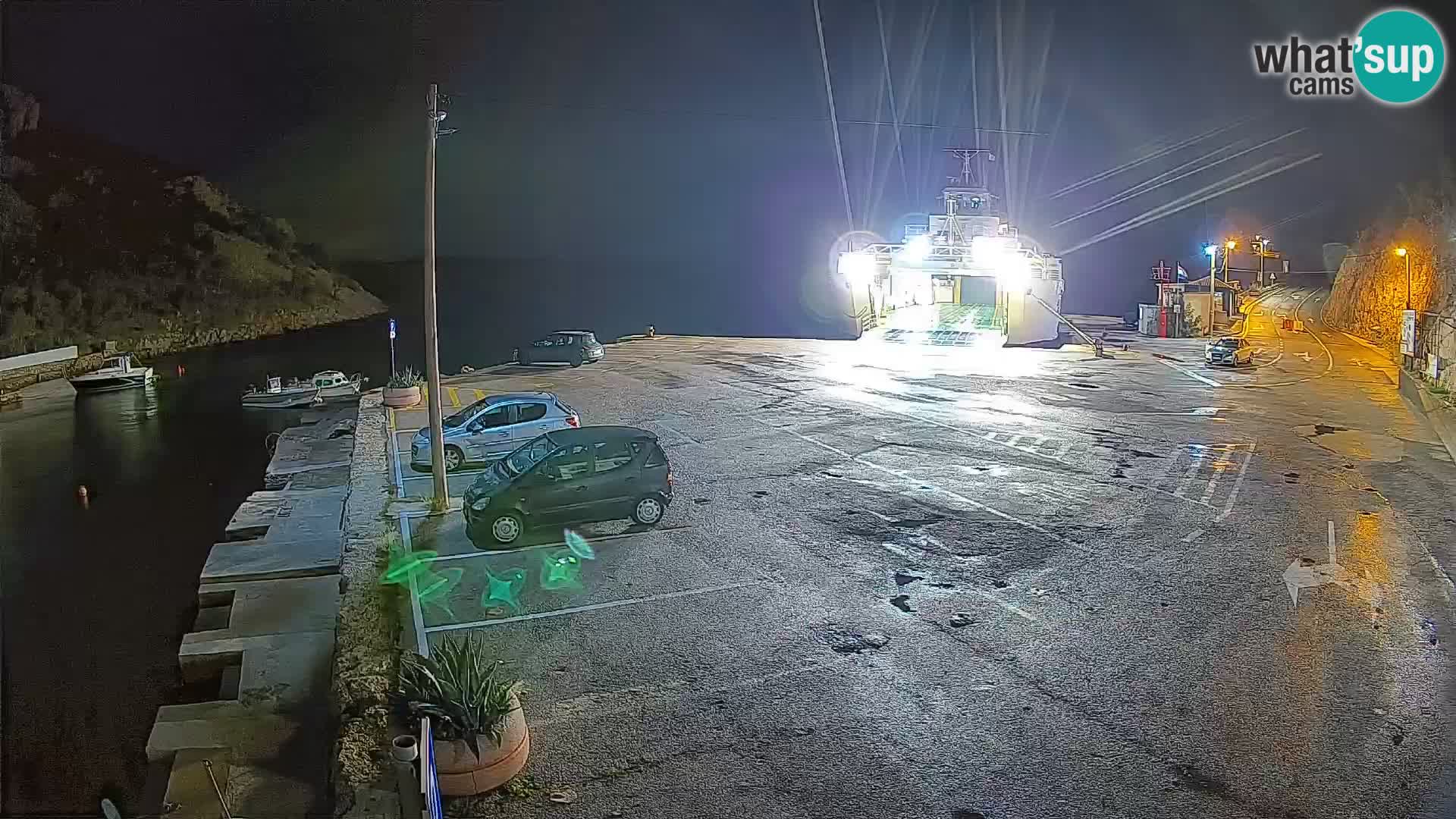 Webcam Prizna ferry port to Pag island