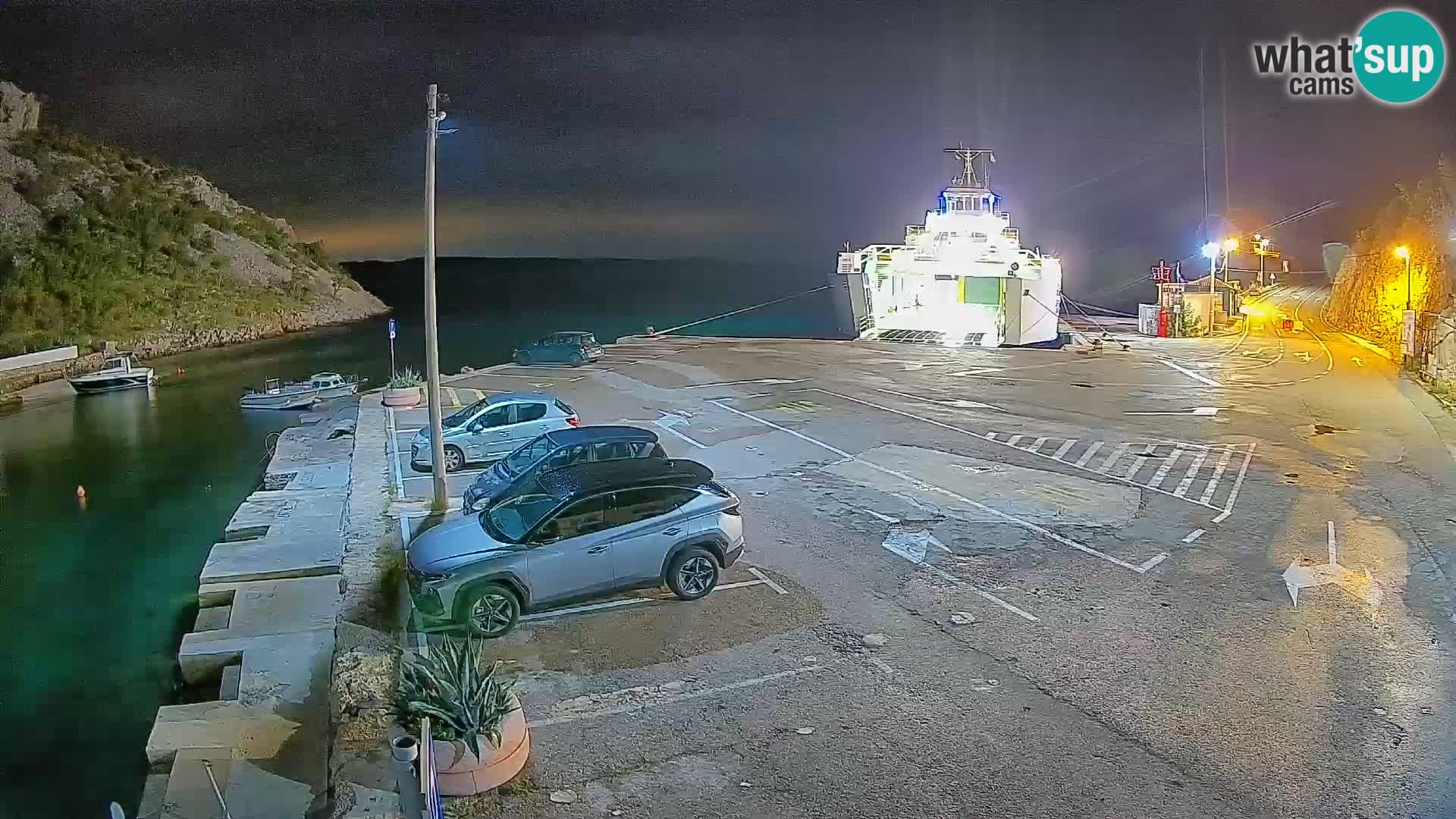 Webcam Prizna ferry port to Pag island