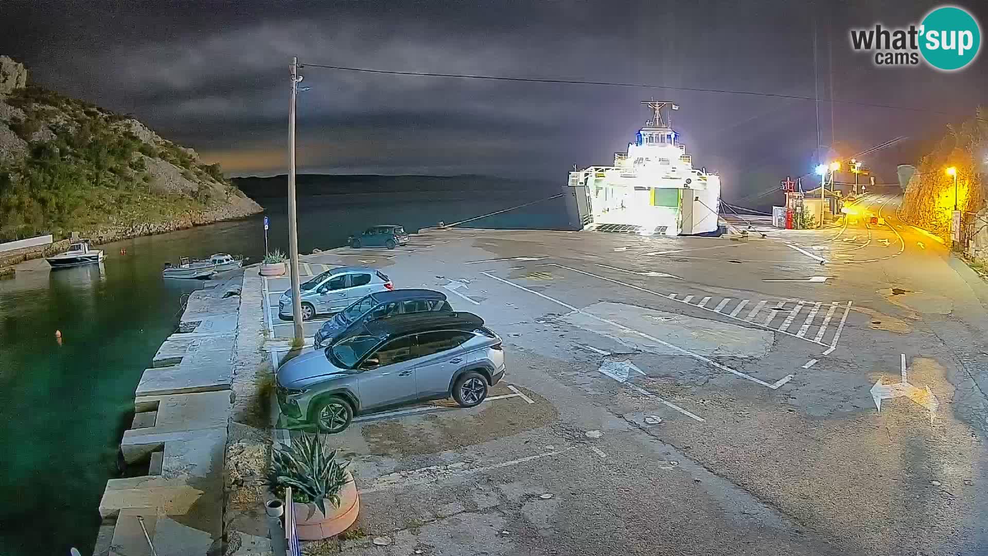 Webcam Fährhafen Prizna – zur Insel Pag