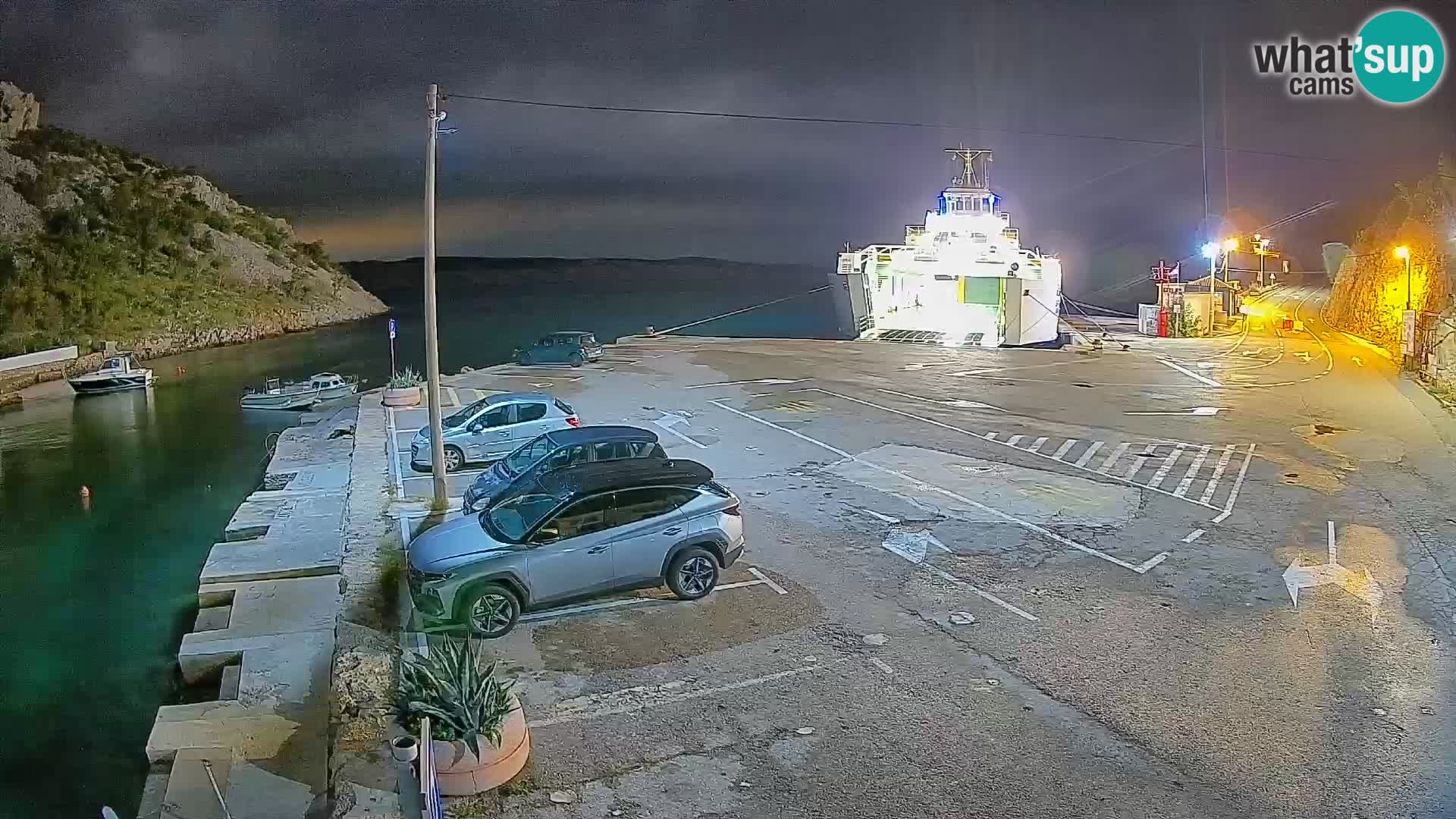 Webcam Fährhafen Prizna – zur Insel Pag