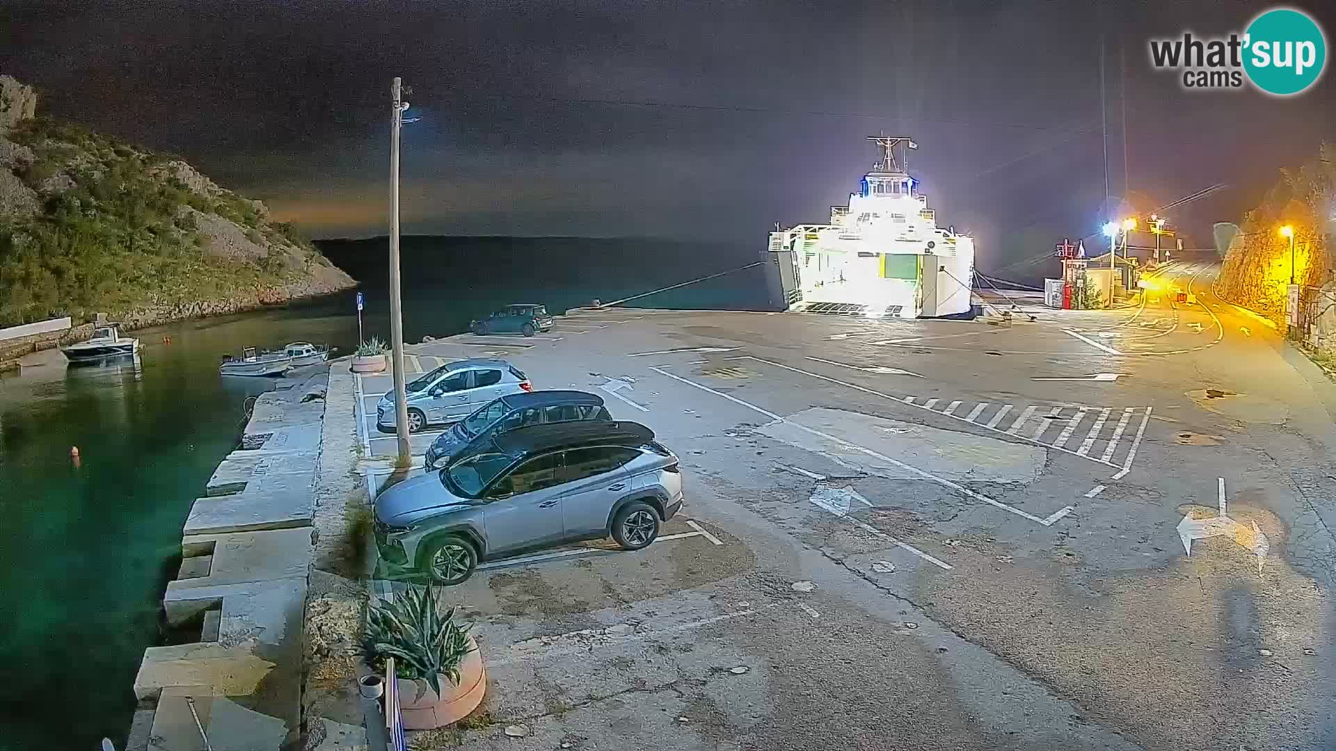 Webcam Prizna ferry port to Pag island