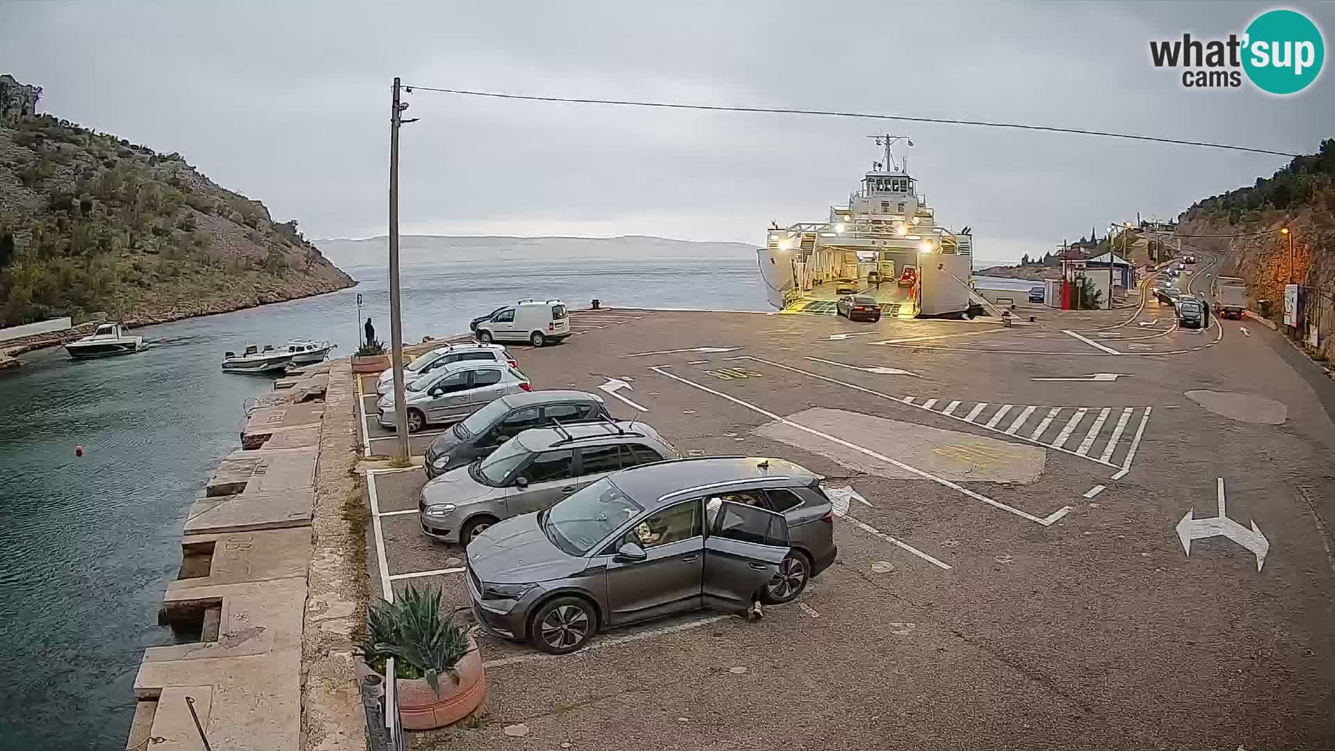 Webcam Fährhafen Prizna – zur Insel Pag