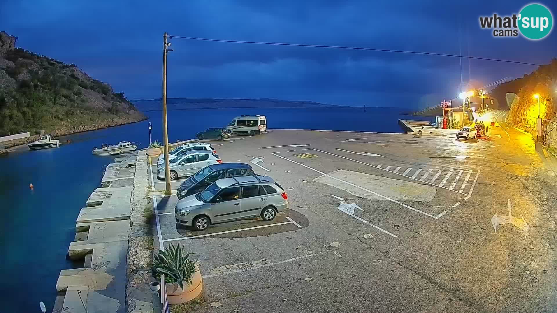 Webcam Prizna ferry port to Pag island