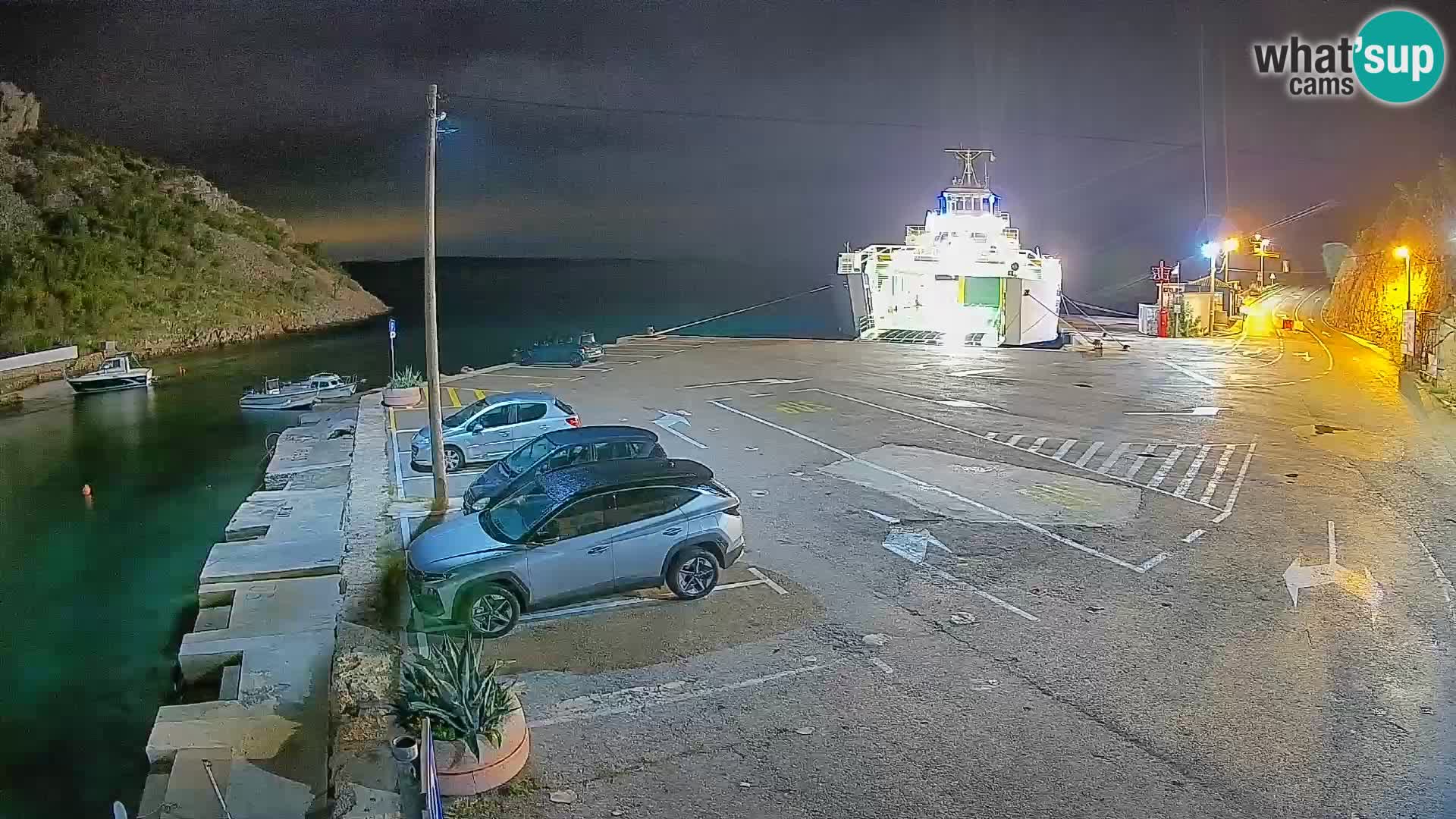 Webcam Prizna ferry port to Pag island