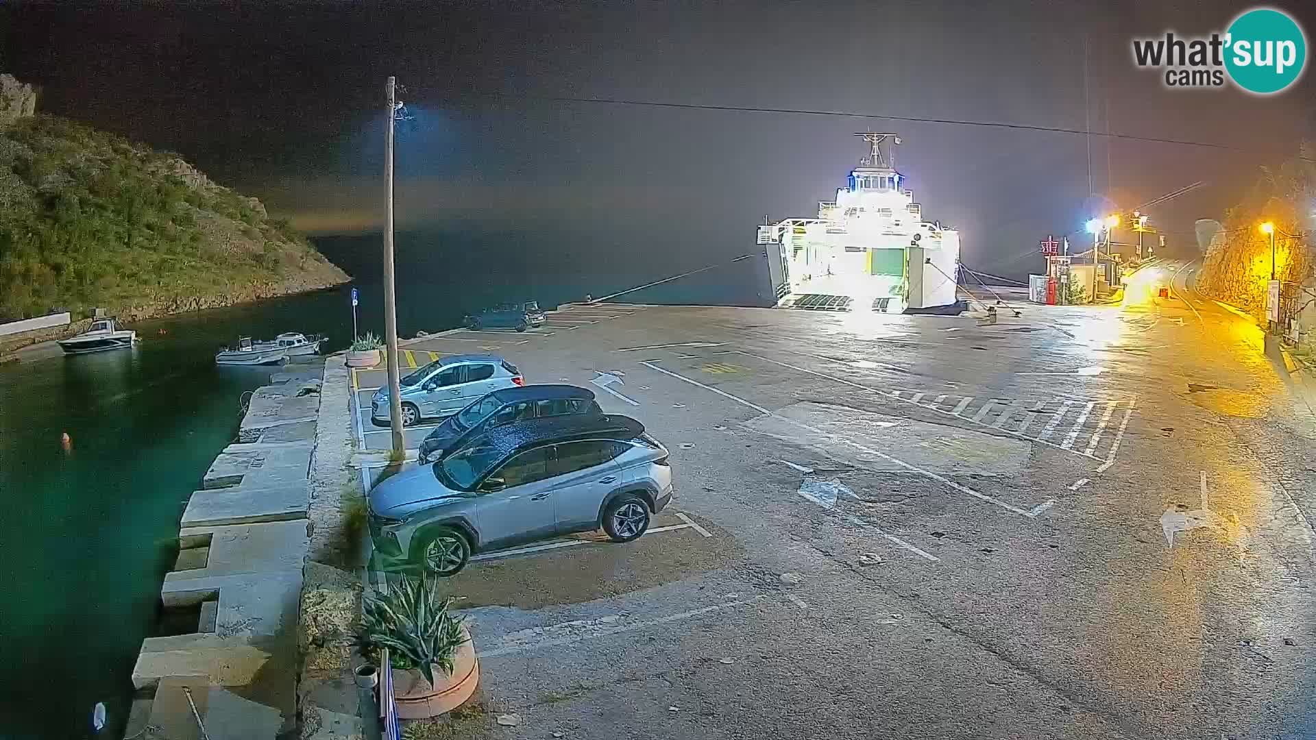 Webcam Fährhafen Prizna – zur Insel Pag