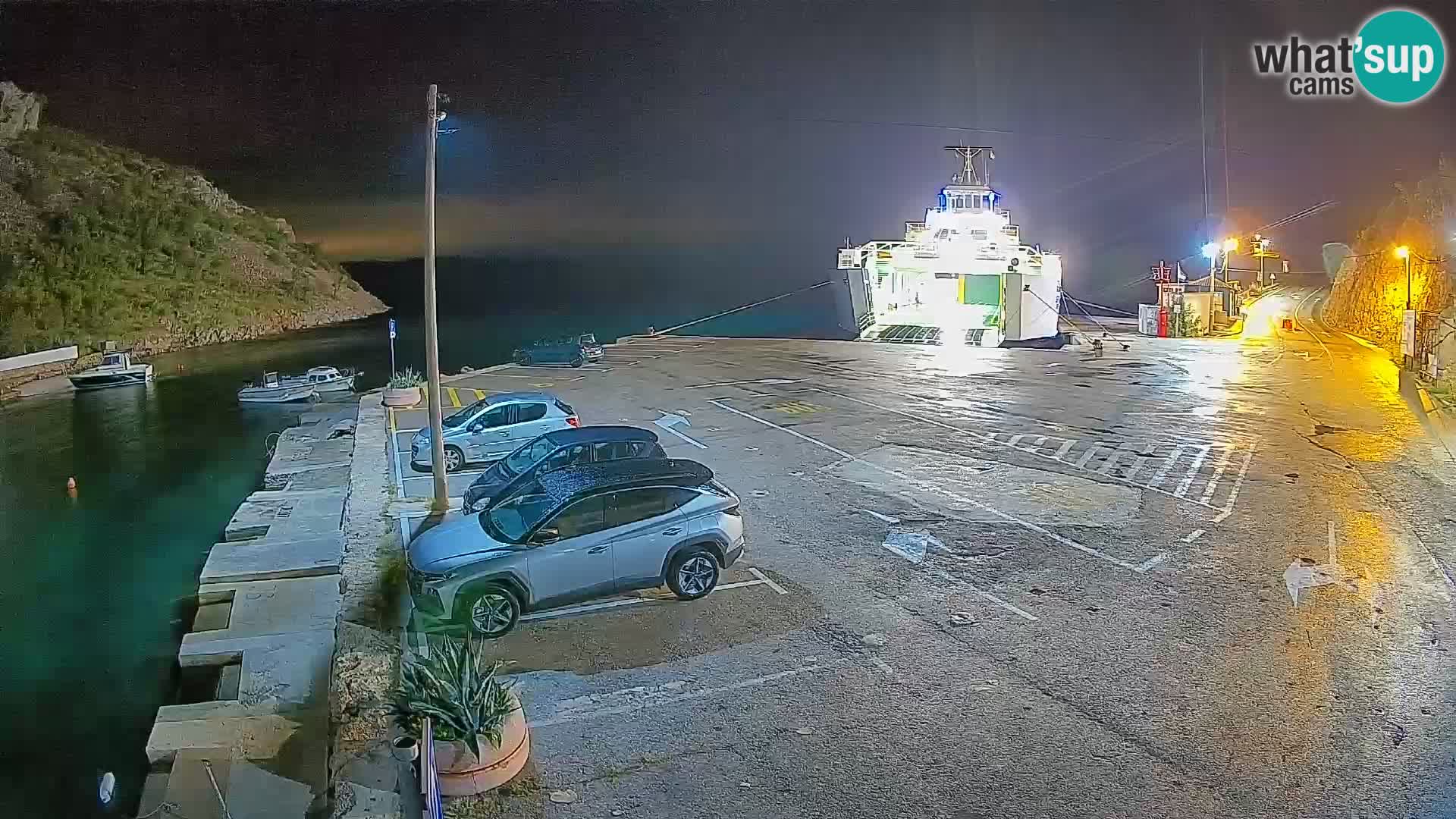Webcam Fährhafen Prizna – zur Insel Pag