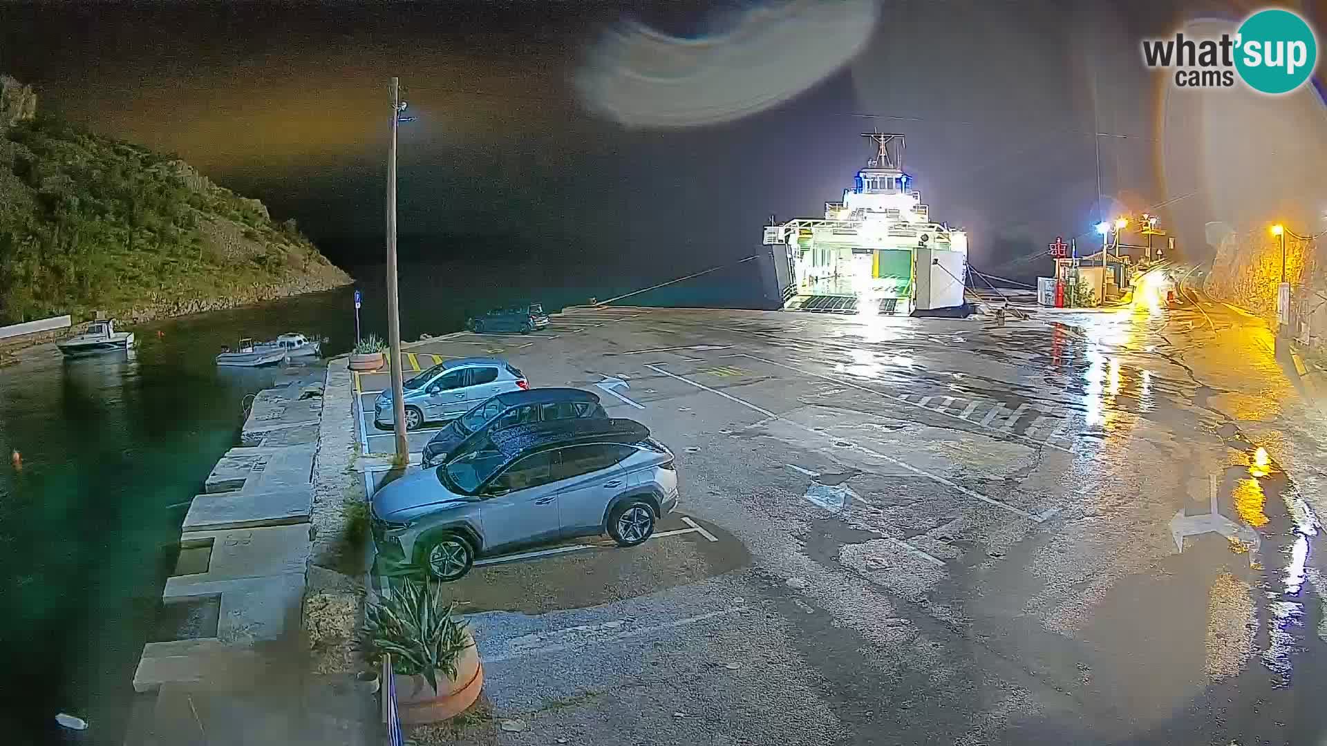 Webcam Fährhafen Prizna – zur Insel Pag